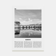 Rimini Travel B&W Poster