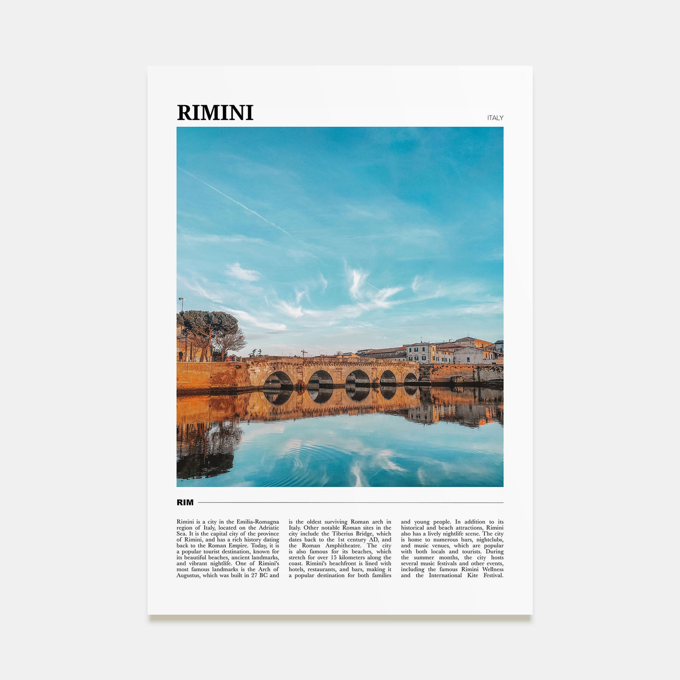 Rimini Travel Color Poster