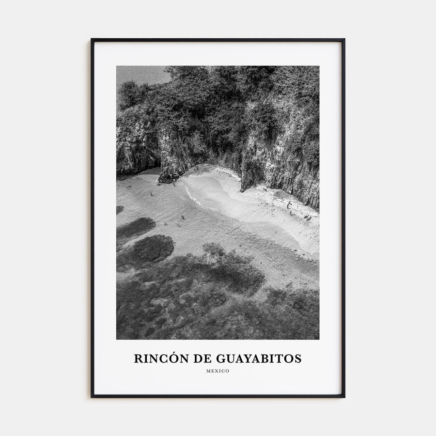 Rincón de Guayabitos Portrait B&W Poster