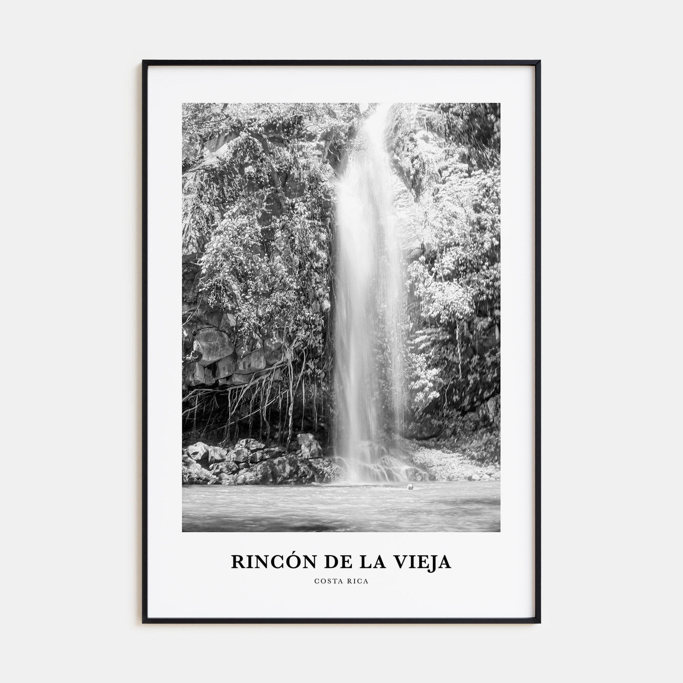 Rincón de la Vieja Portrait B&W Poster