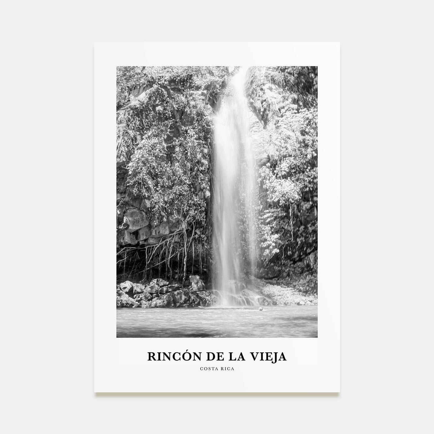 Rincón de la Vieja Portrait B&W Poster