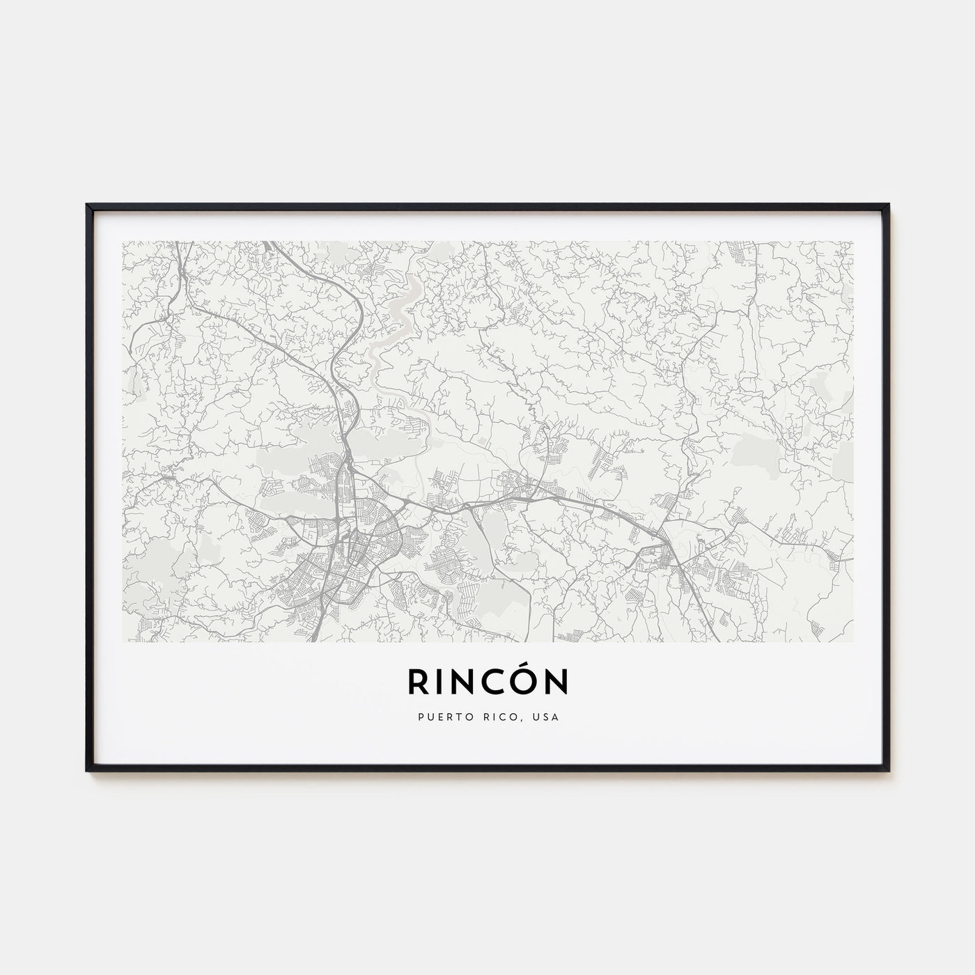 Rincón Map Landscape Poster
