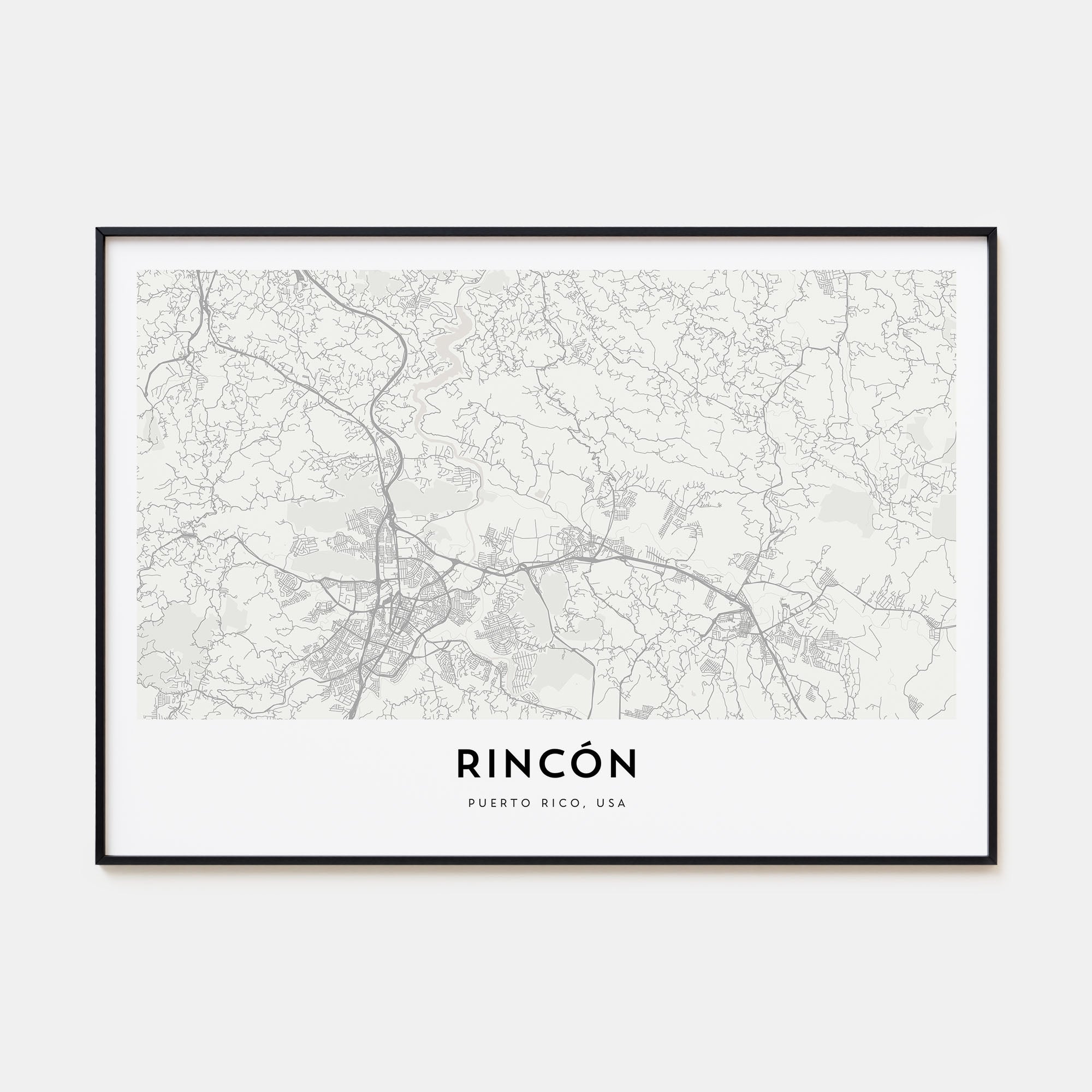 Rincón Map Landscape Poster