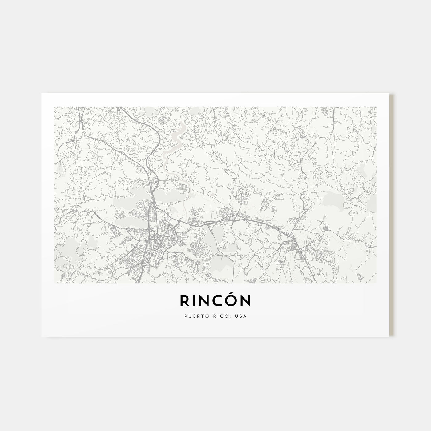Rincón Map Landscape Poster