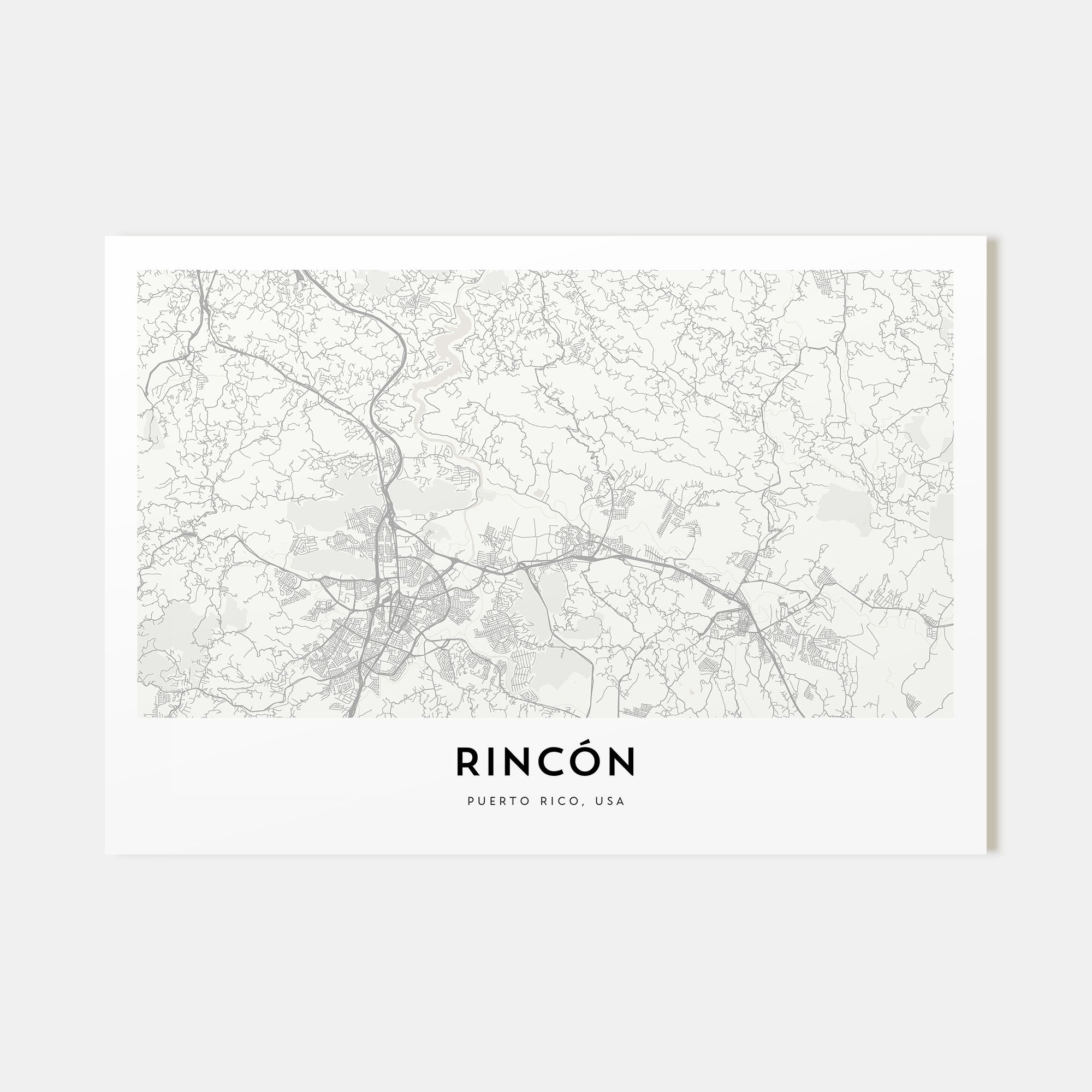 Rincón Map Landscape Poster