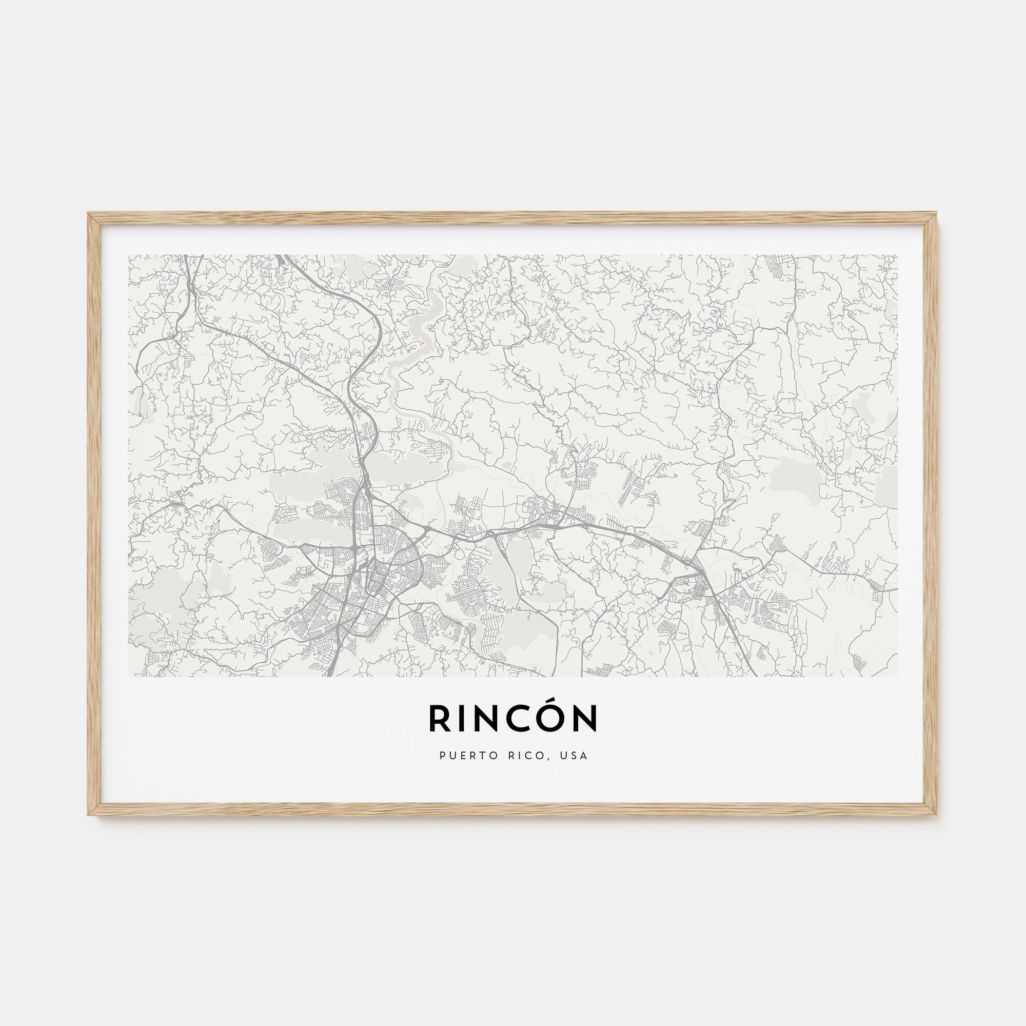 Rincón Map Landscape Poster