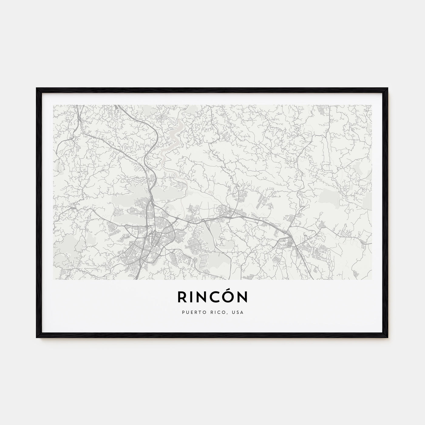 Rincón Map Landscape Poster
