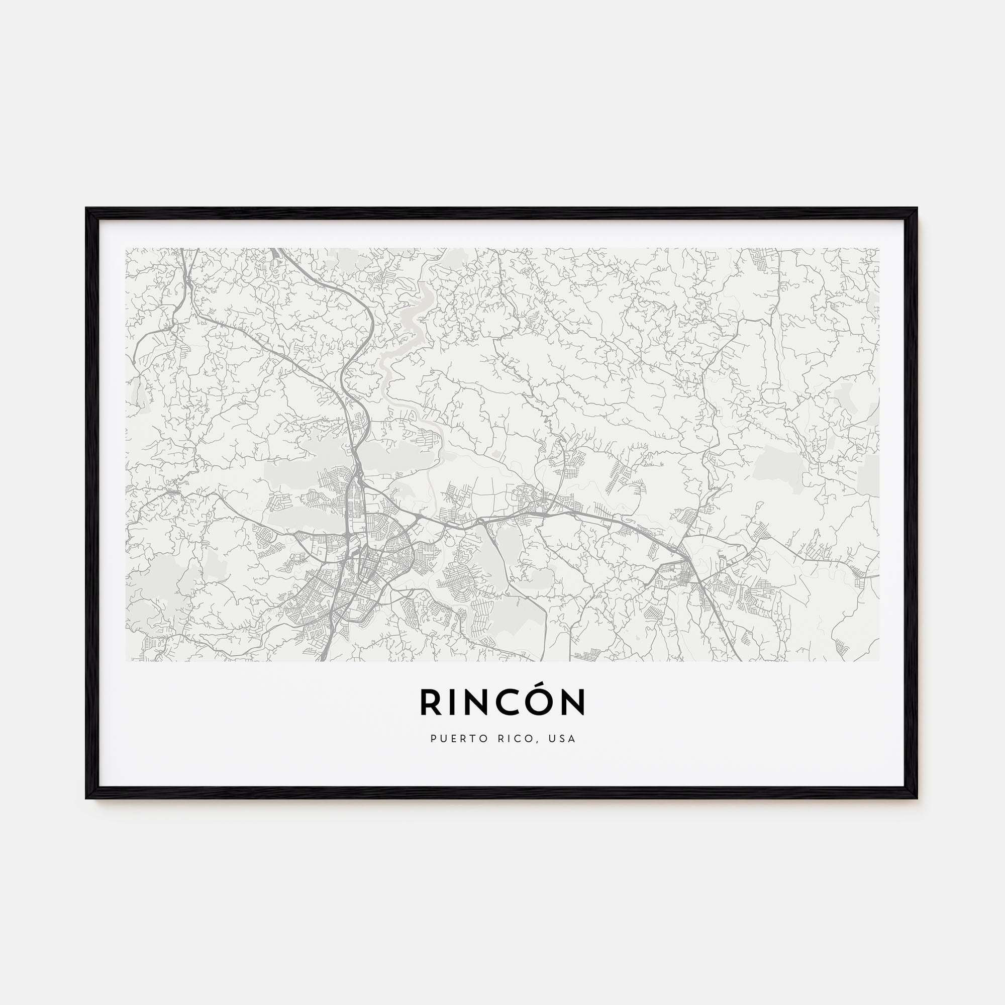 Rincón Map Landscape Poster