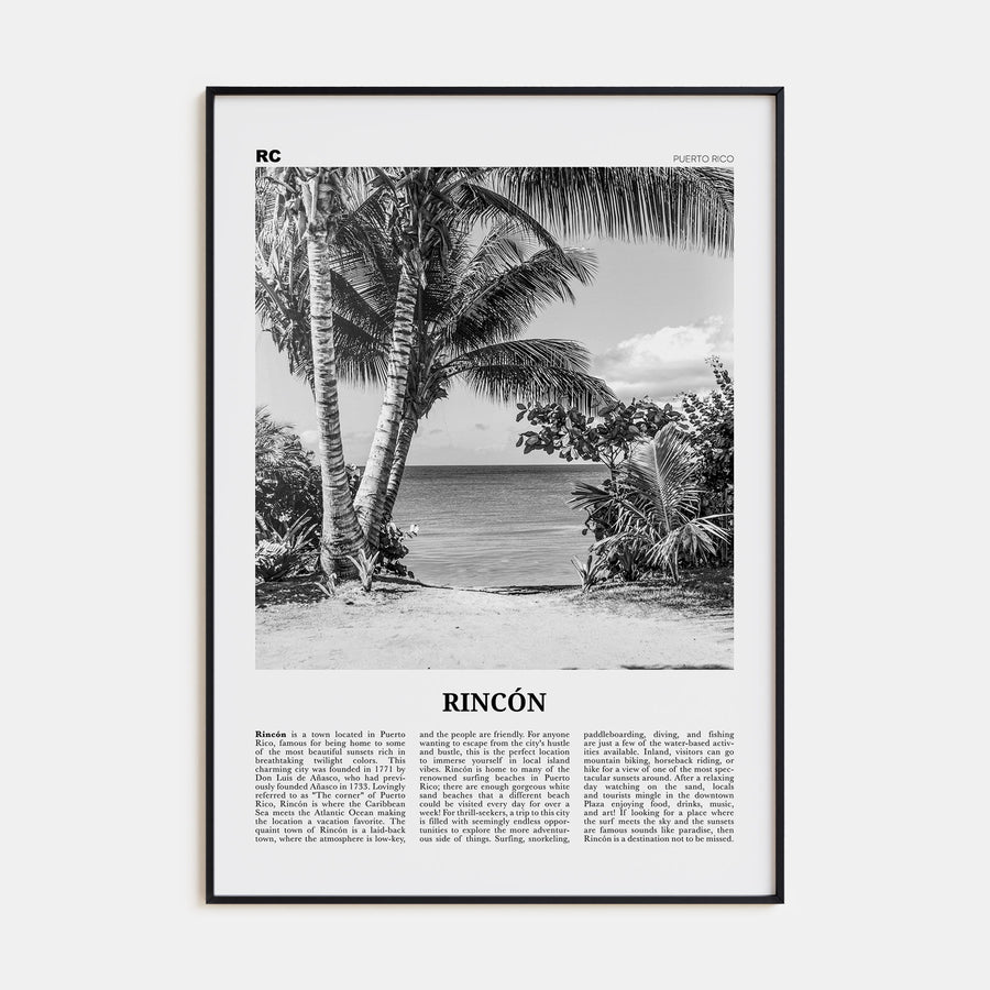 Rincón Travel B&W Poster