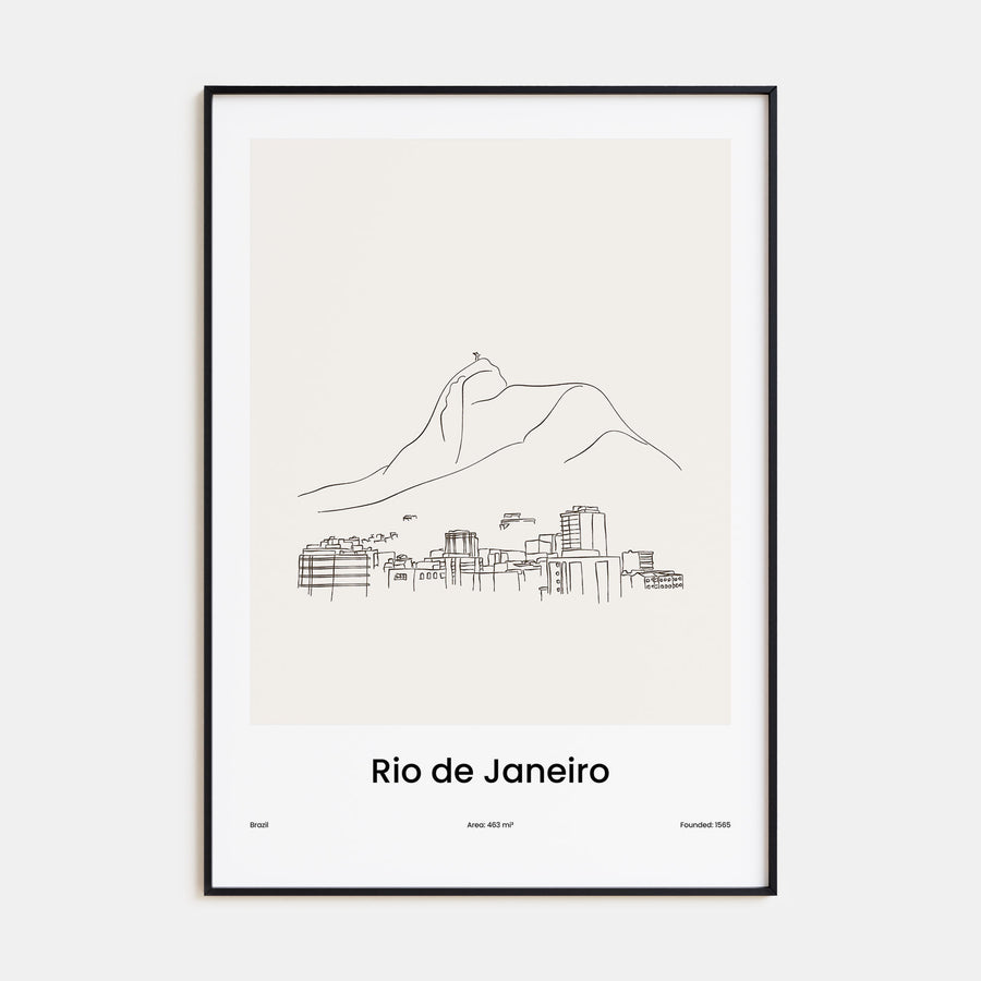 Rio de Janeiro Drawn No 1 Poster