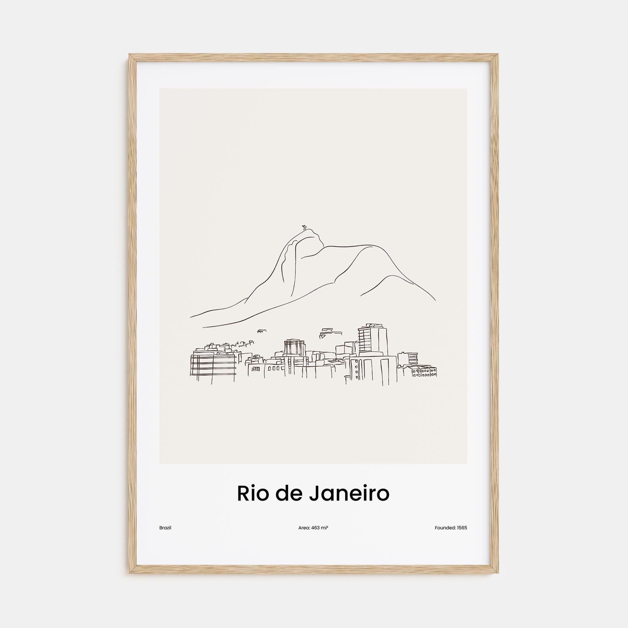 Rio de Janeiro Drawn No 1 Poster