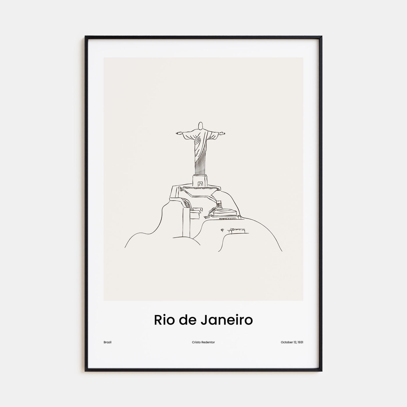 Rio de Janeiro Drawn No 2 Poster