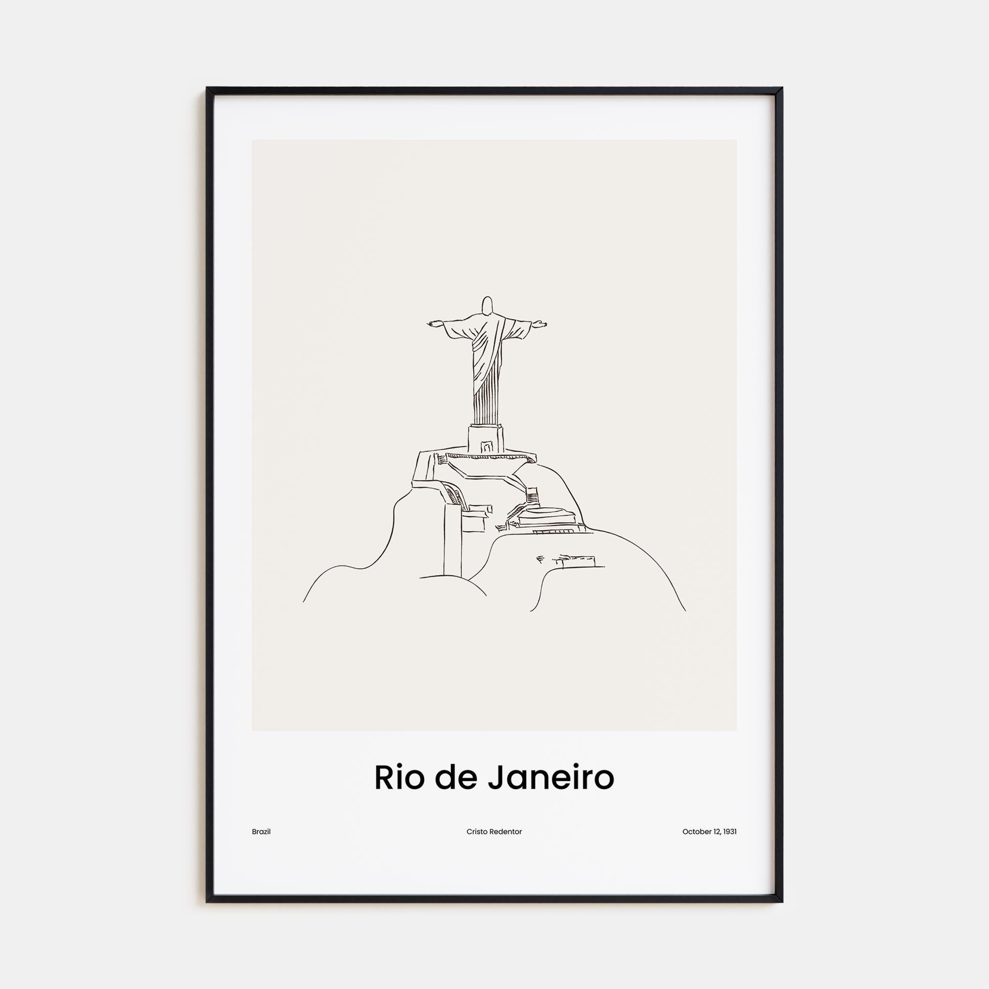 Rio de Janeiro Drawn No 2 Poster