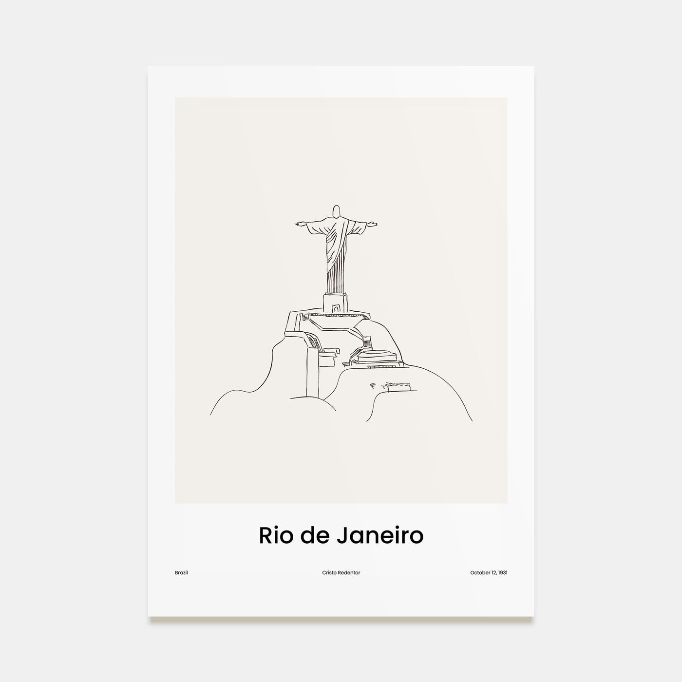 Rio de Janeiro Drawn No 2 Poster
