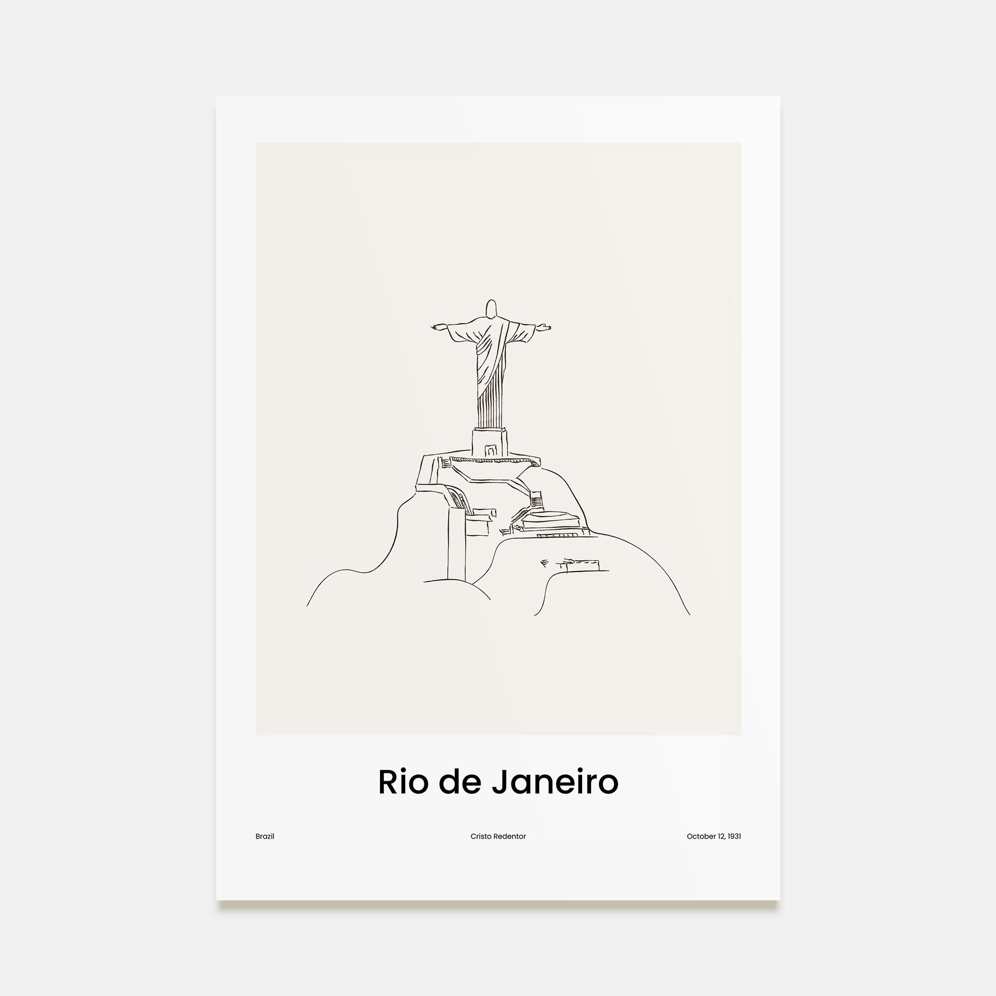 Rio de Janeiro Drawn No 2 Poster