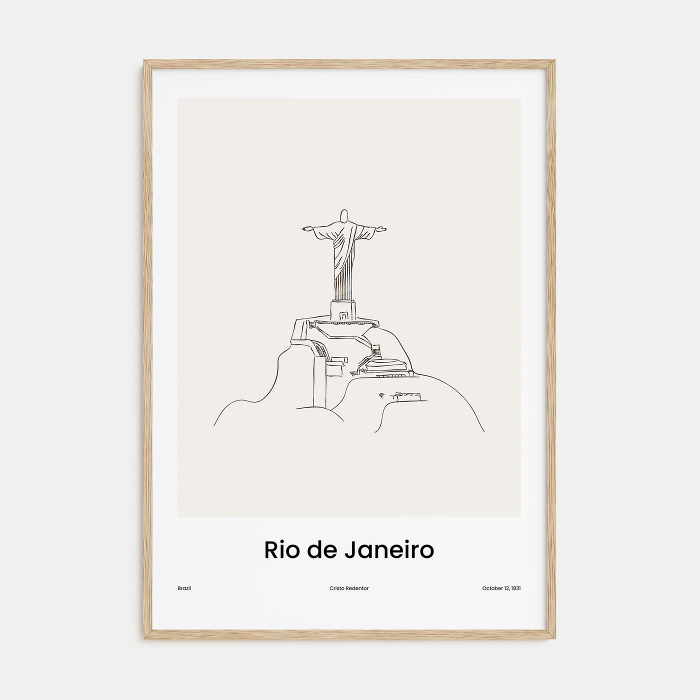 Rio de Janeiro Drawn No 2 Poster