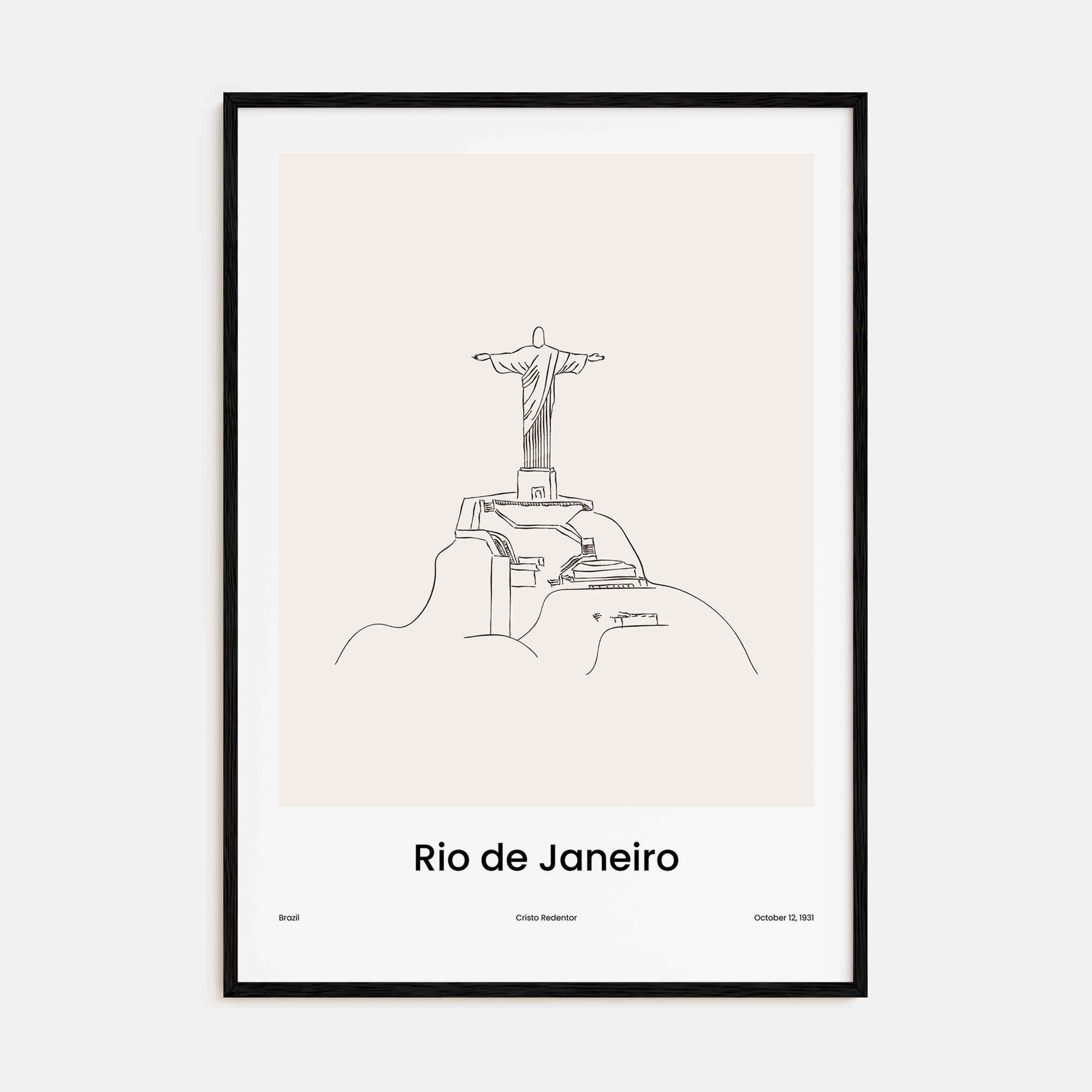 Rio de Janeiro Drawn No 2 Poster