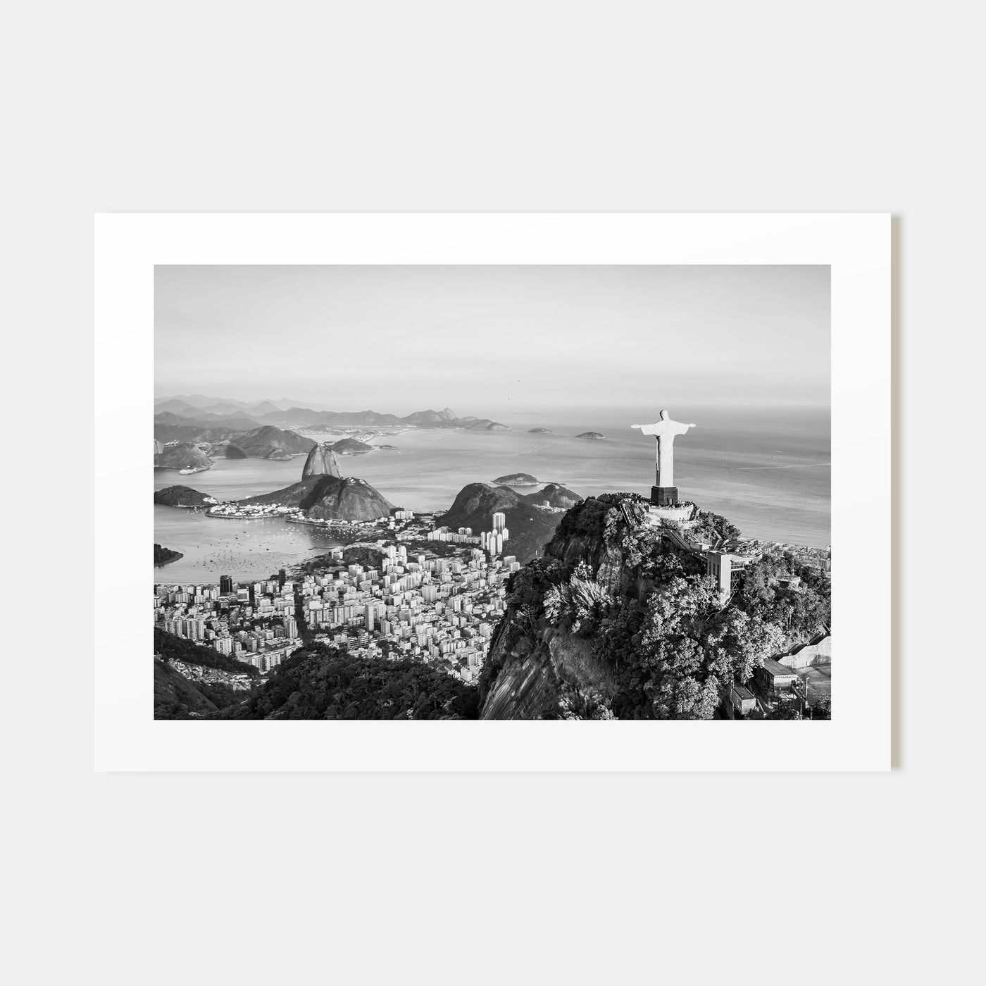 Rio de Janeiro Landscape B&W Poster