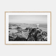 Rio de Janeiro Landscape B&W Poster