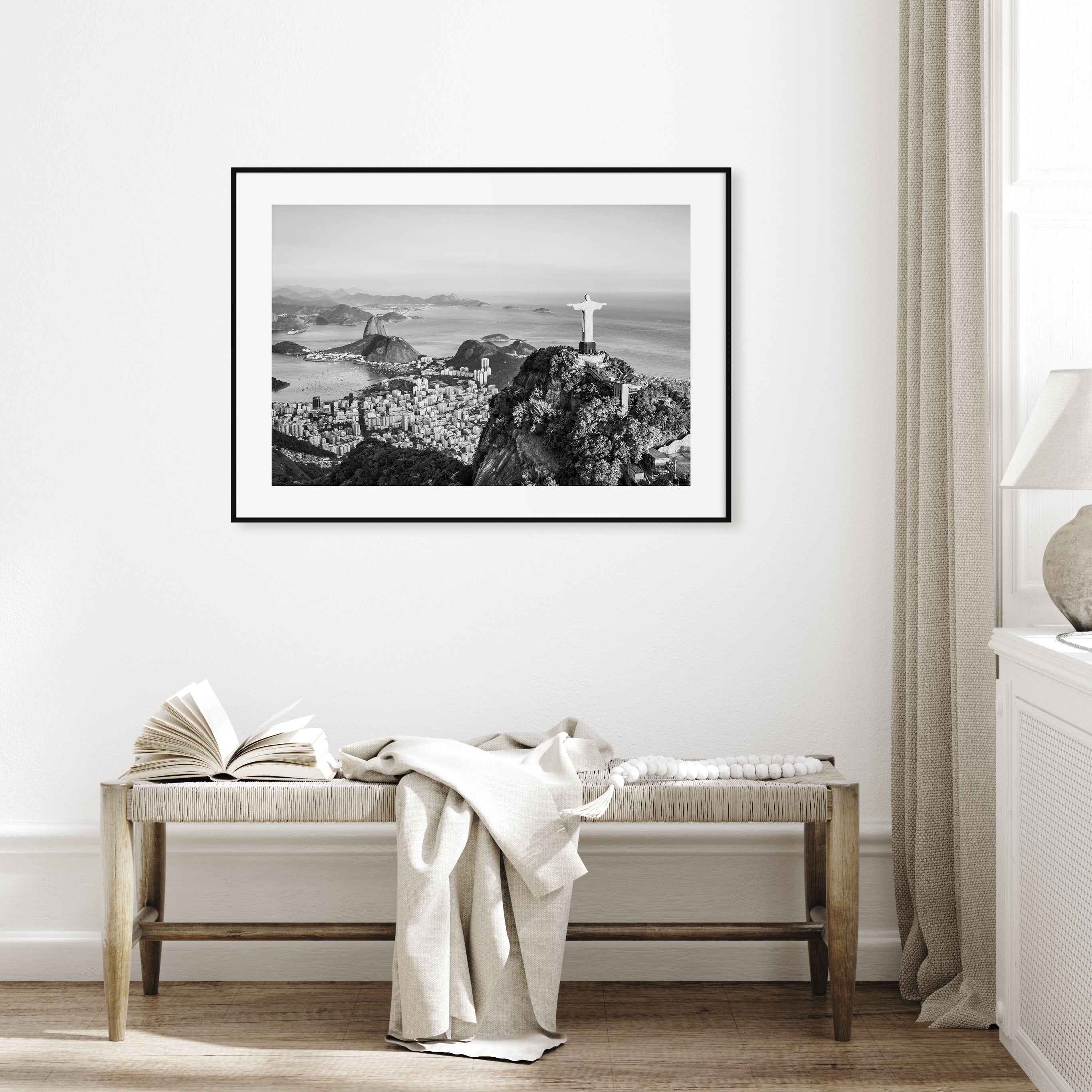 Rio de Janeiro Landscape B&W Poster