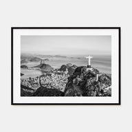 Rio de Janeiro Landscape B&W Poster