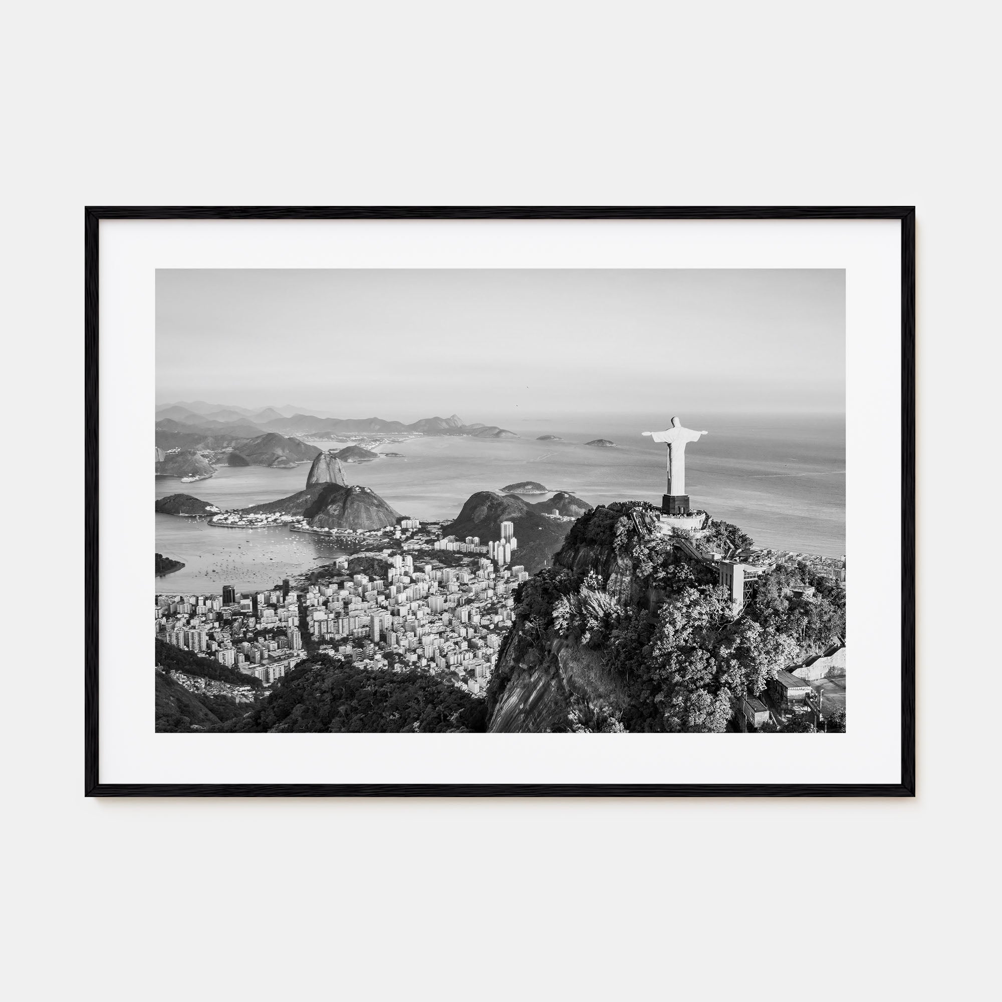 Rio de Janeiro Landscape B&W Poster