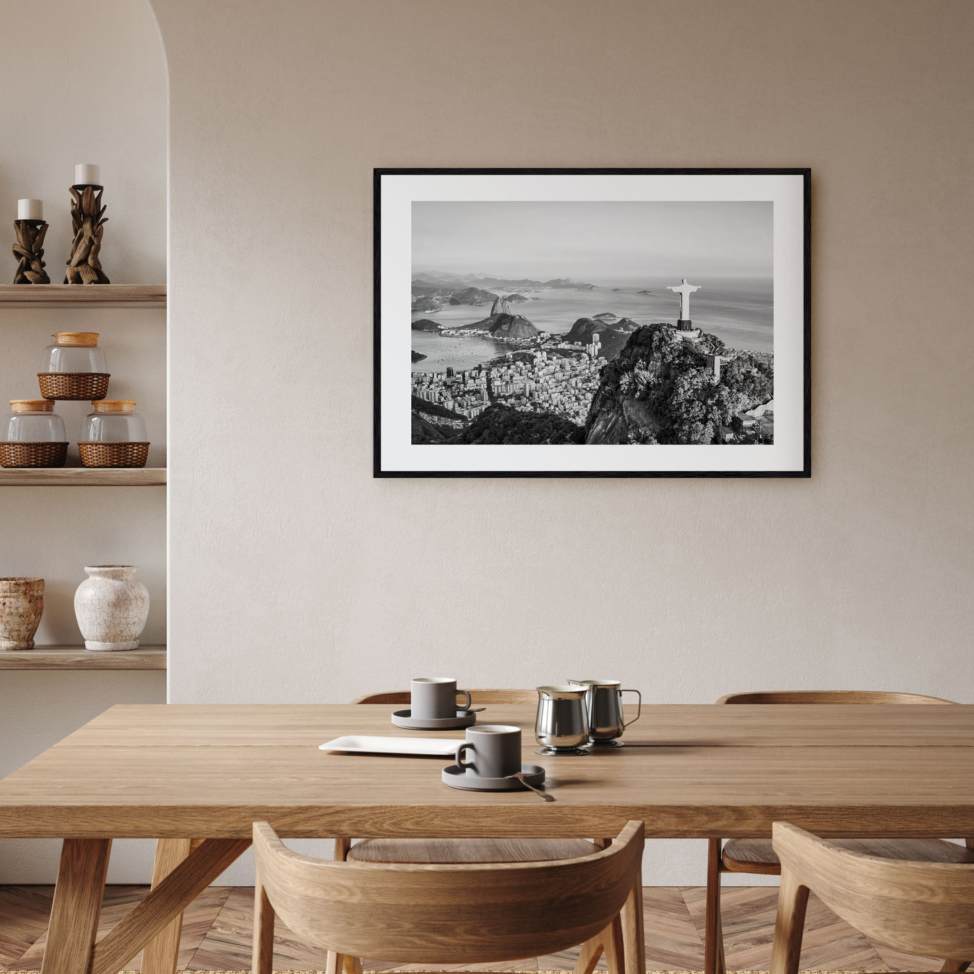 Rio de Janeiro Landscape B&W Poster