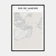 Rio de Janeiro Map Portrait Poster