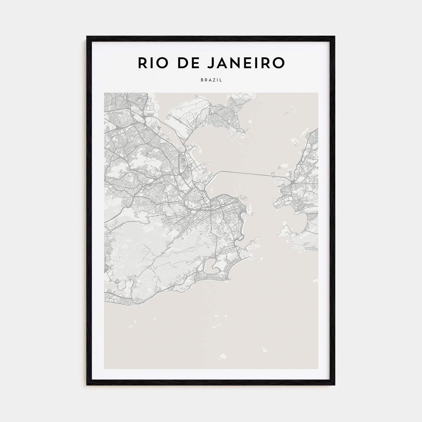 Rio de Janeiro Map Portrait Poster