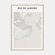 Rio de Janeiro Map Portrait Poster