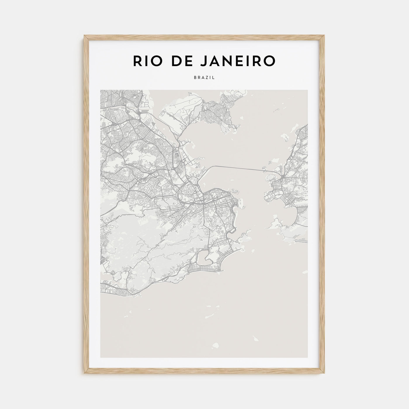 Rio de Janeiro Map Portrait Poster