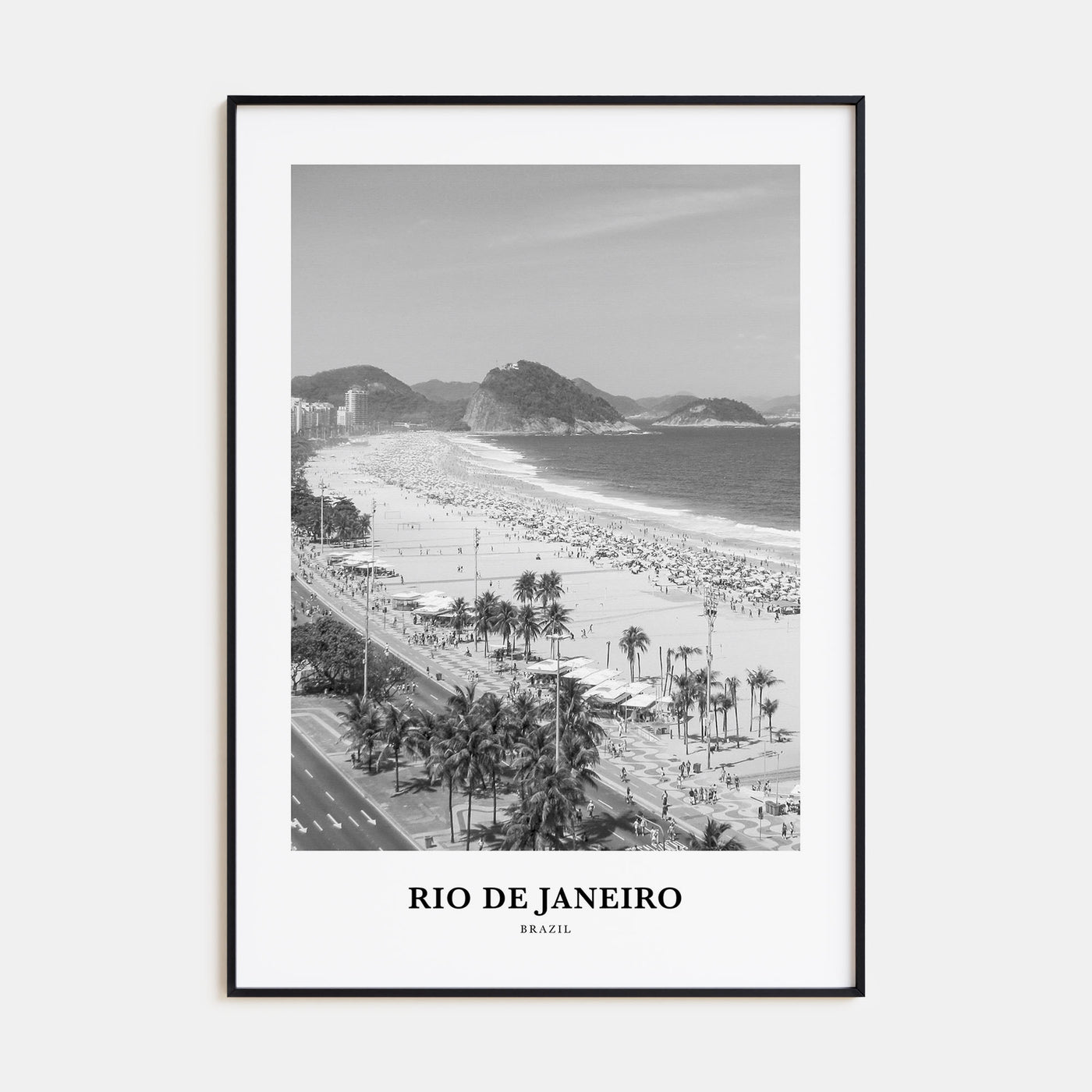 Rio de Janeiro Portrait B&W No 1 Poster