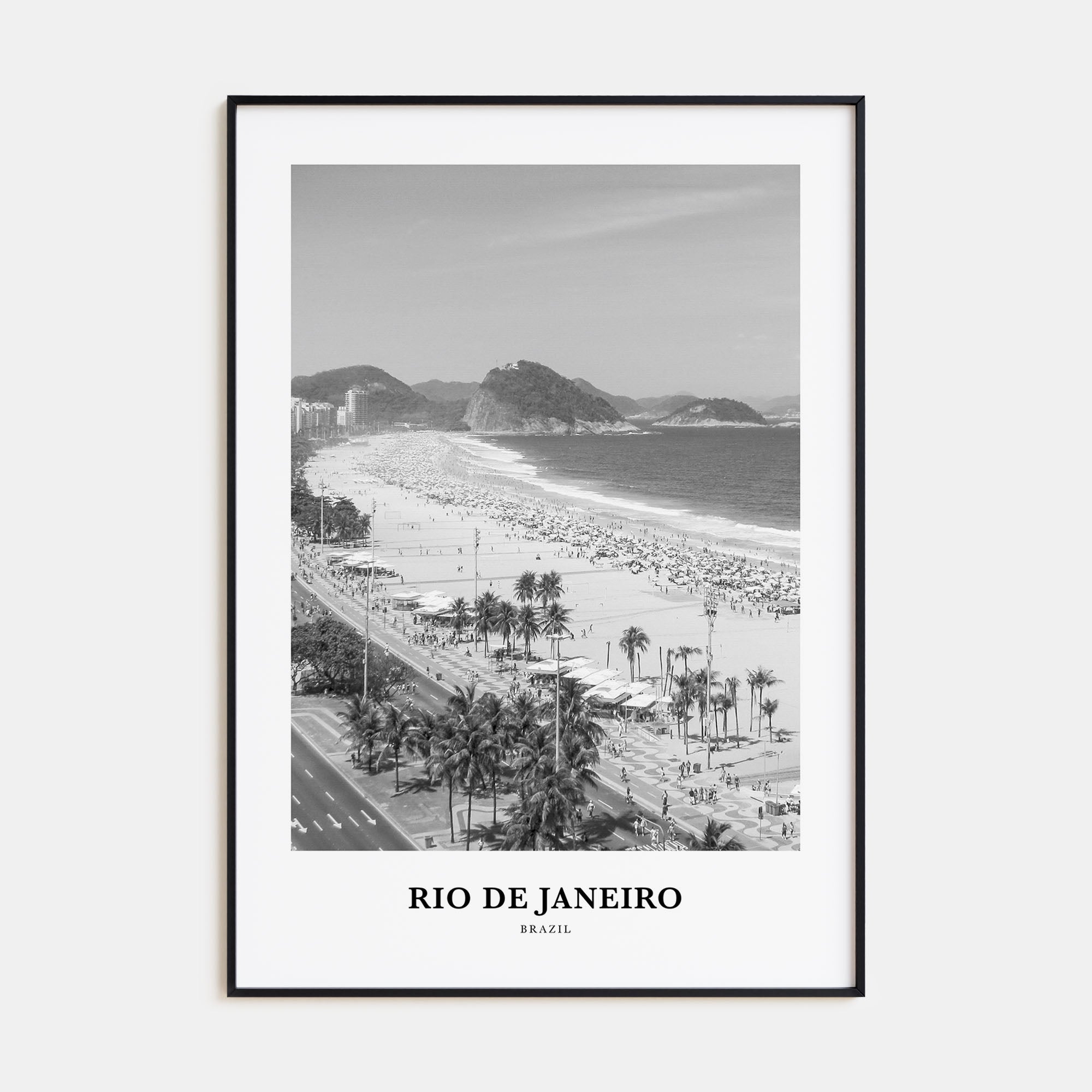 Rio de Janeiro Portrait B&W No 1 Poster