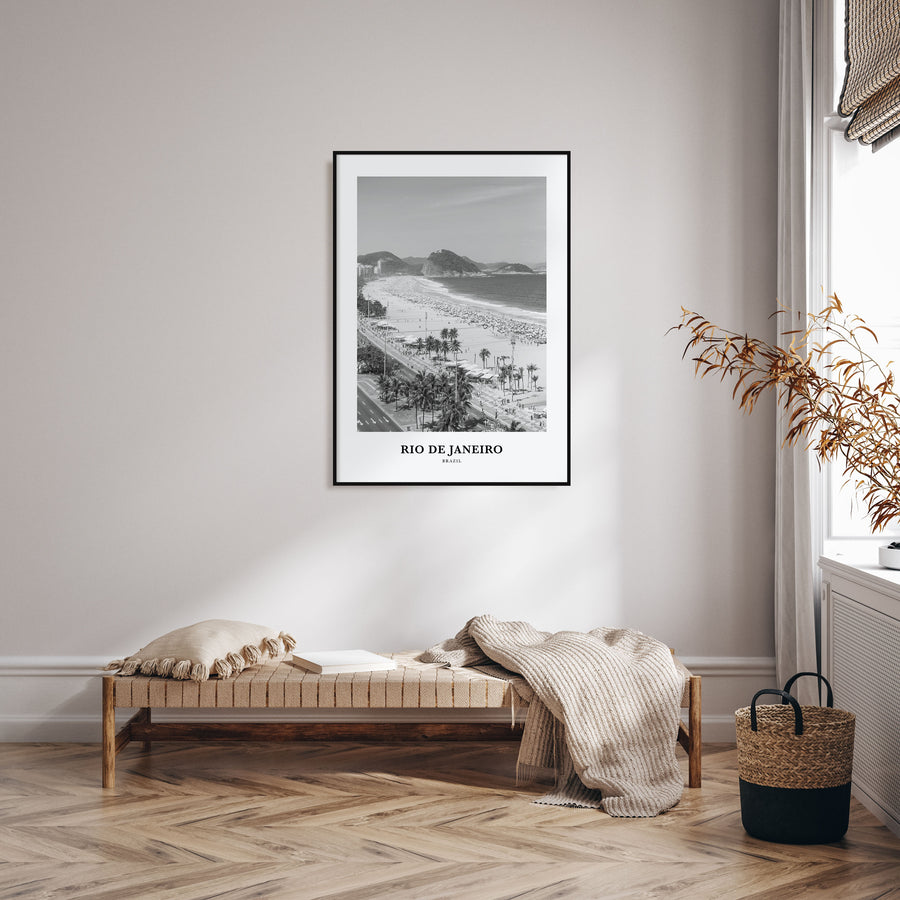 Rio de Janeiro Portrait B&W No 1 Poster