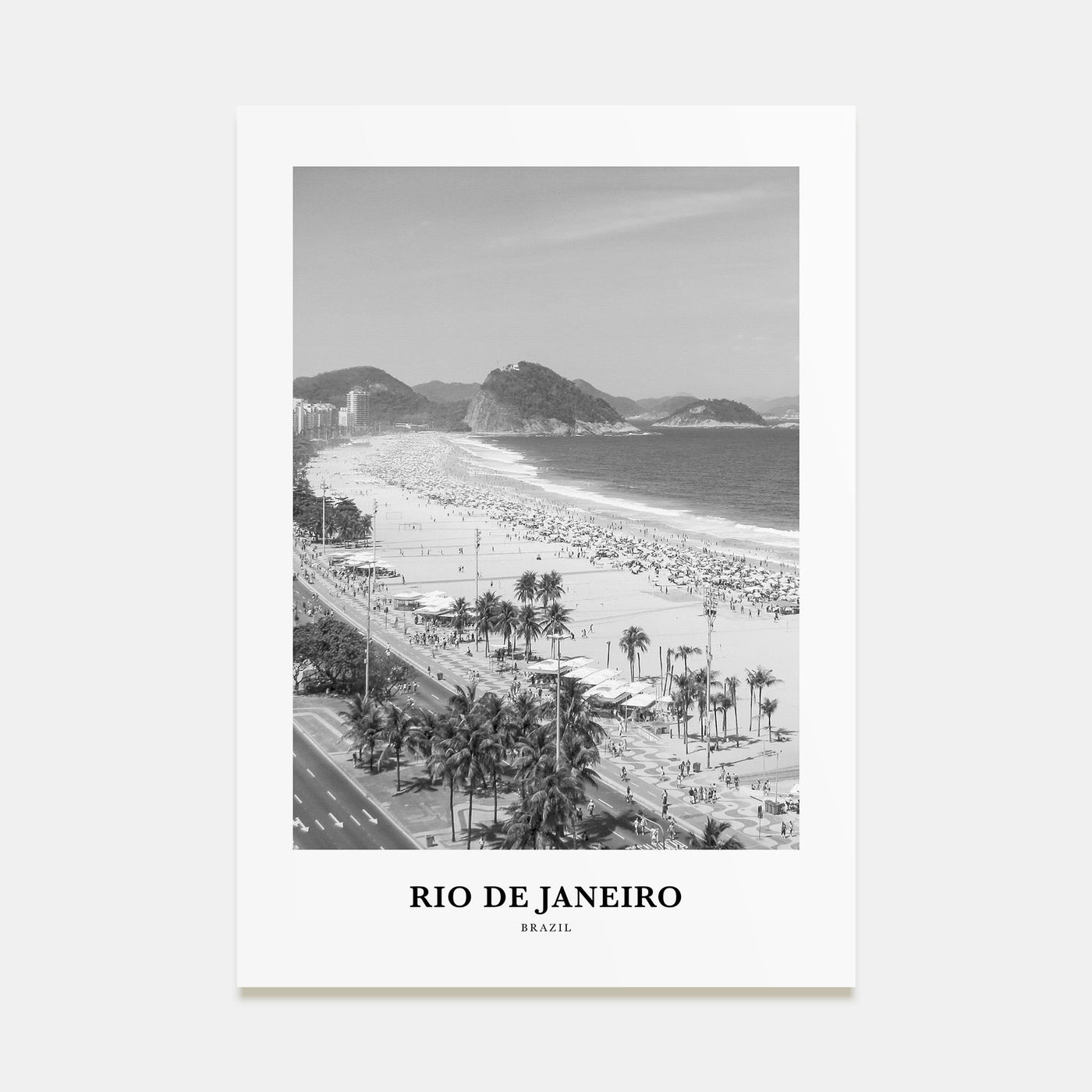 Rio de Janeiro Portrait B&W No 1 Poster