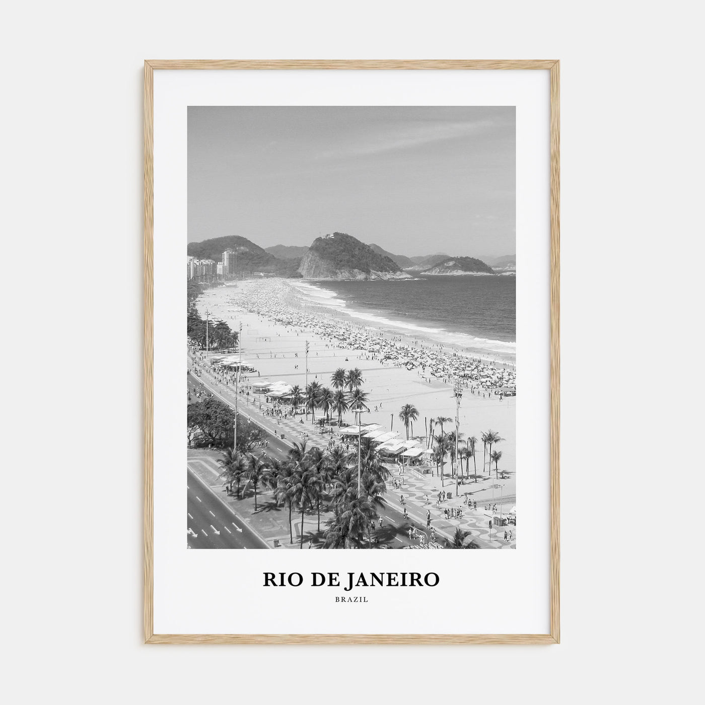Rio de Janeiro Portrait B&W No 1 Poster