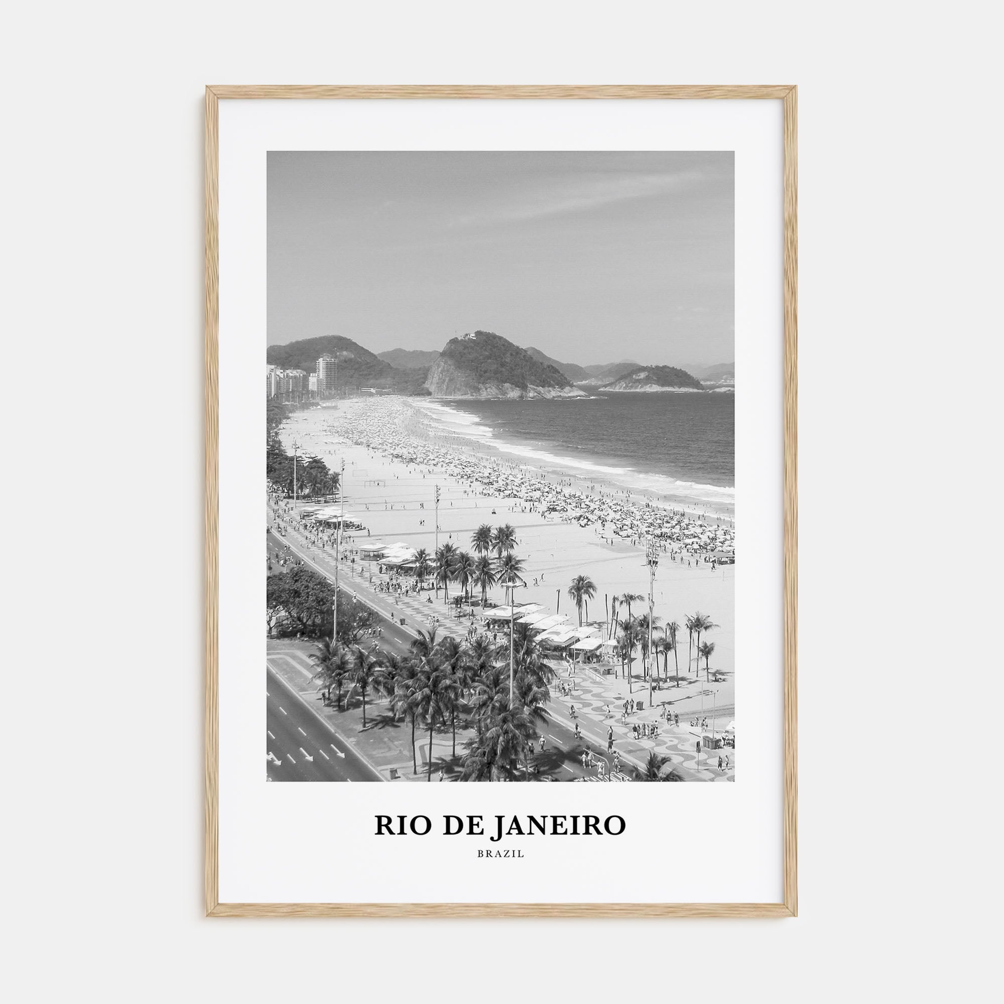 Rio de Janeiro Portrait B&W No 1 Poster