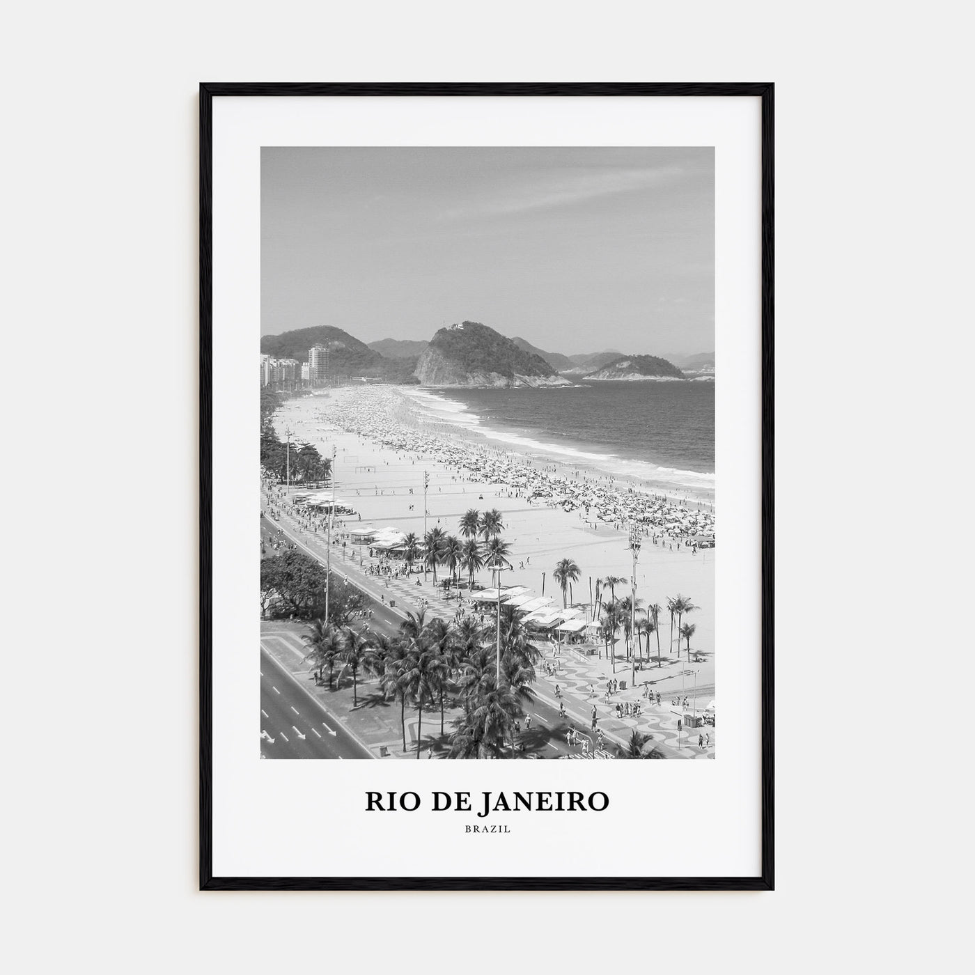 Rio de Janeiro Portrait B&W No 1 Poster