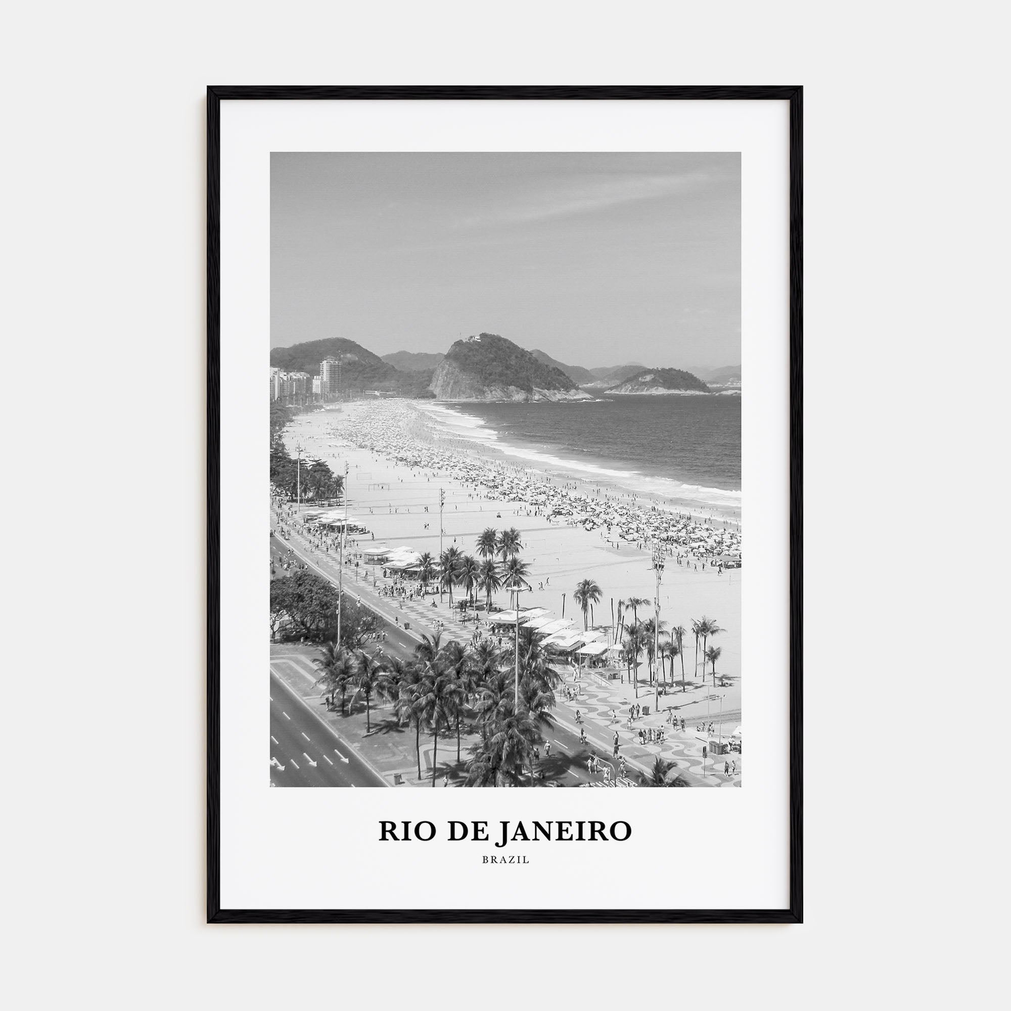 Rio de Janeiro Portrait B&W No 1 Poster