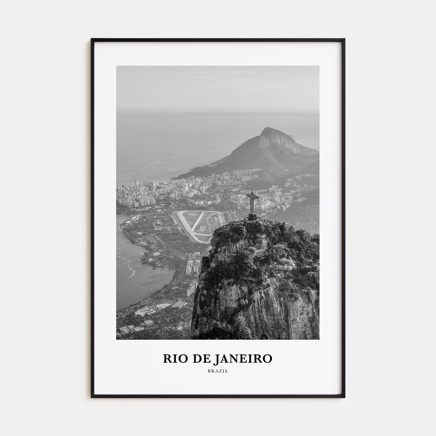 Rio de Janeiro Portrait B&W No 2 Poster