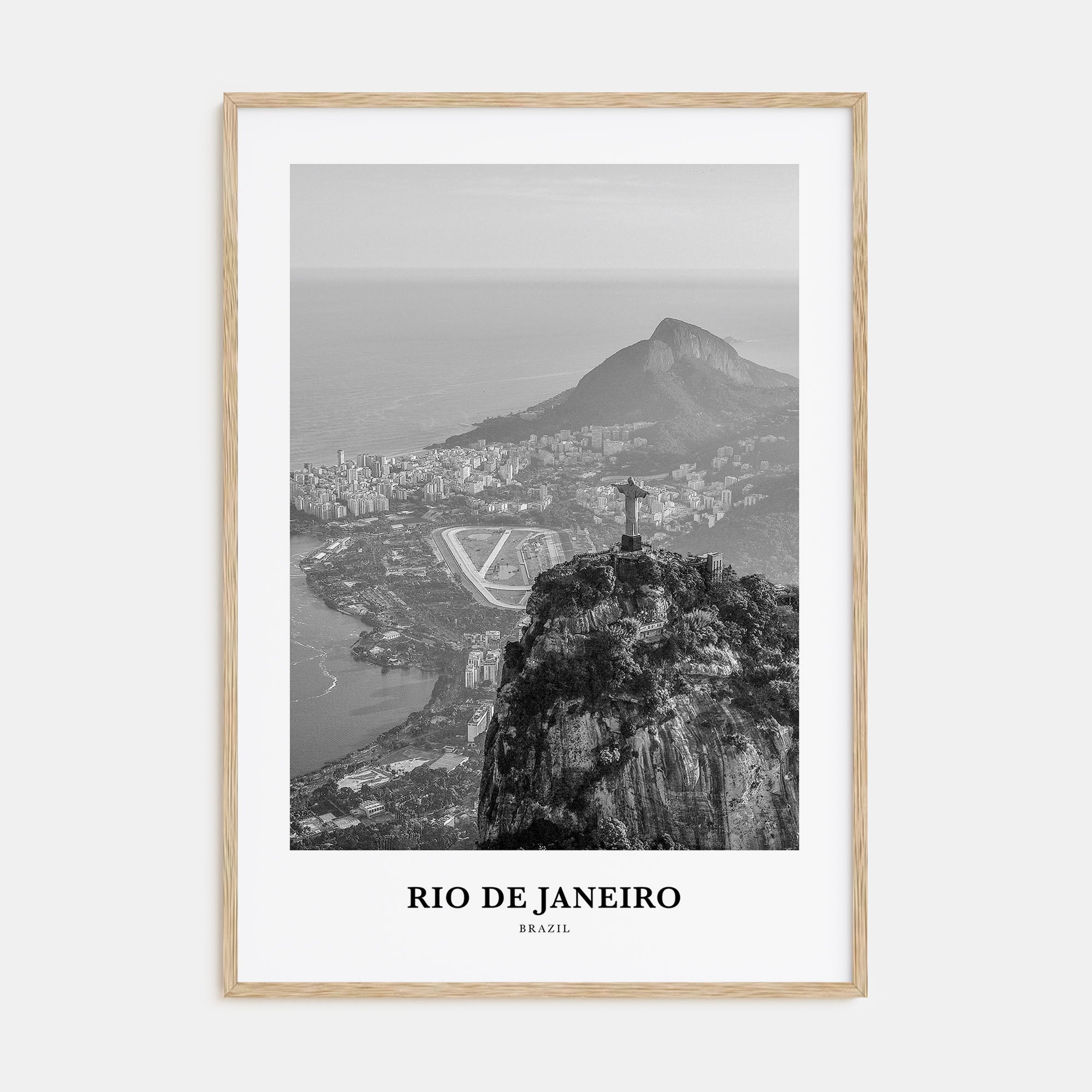 Rio de Janeiro Portrait B&W No 2 Poster