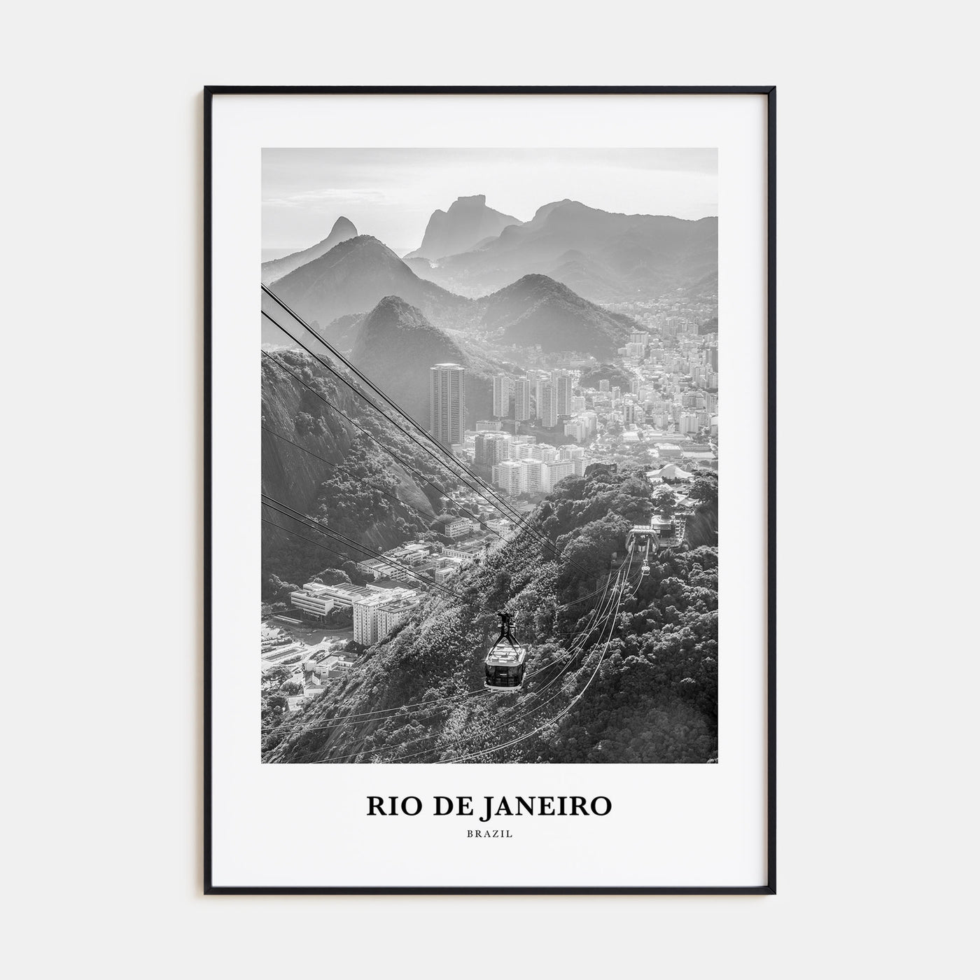 Rio de Janeiro Portrait B&W No 3 Poster
