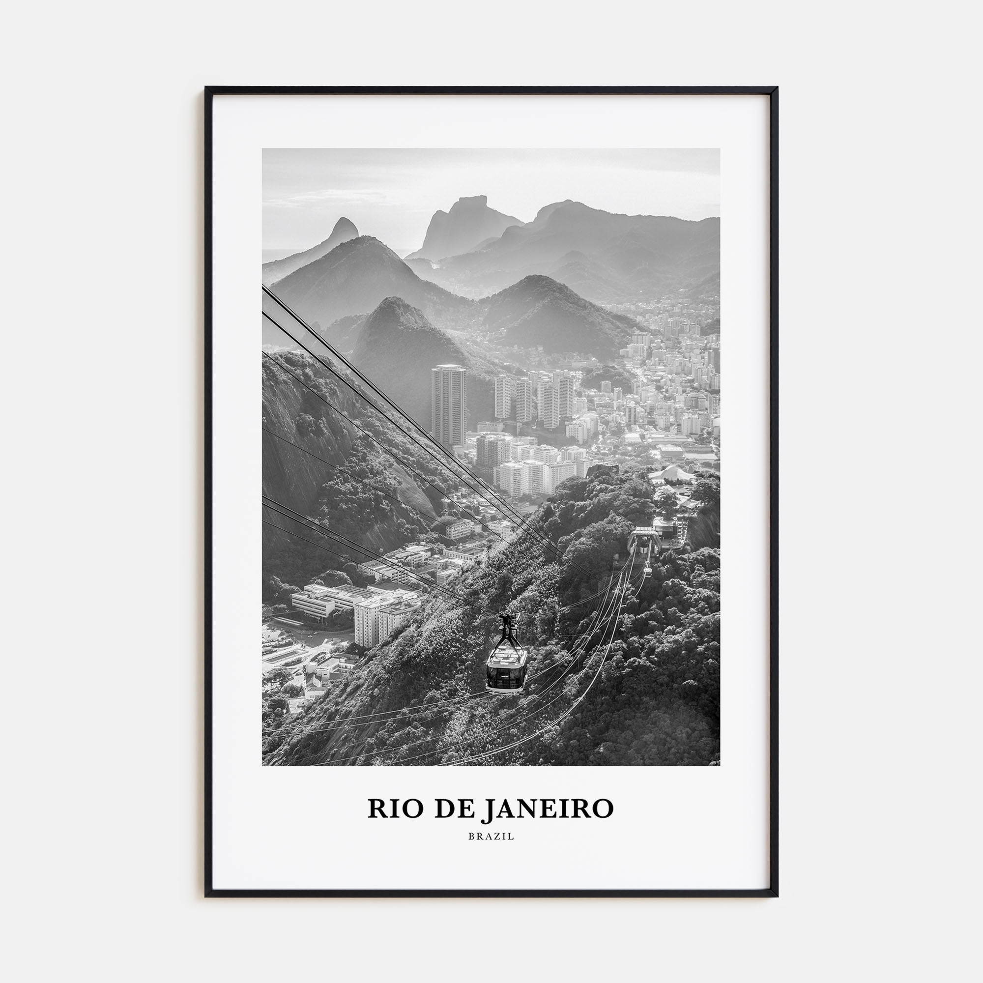 Rio de Janeiro Portrait B&W No 3 Poster