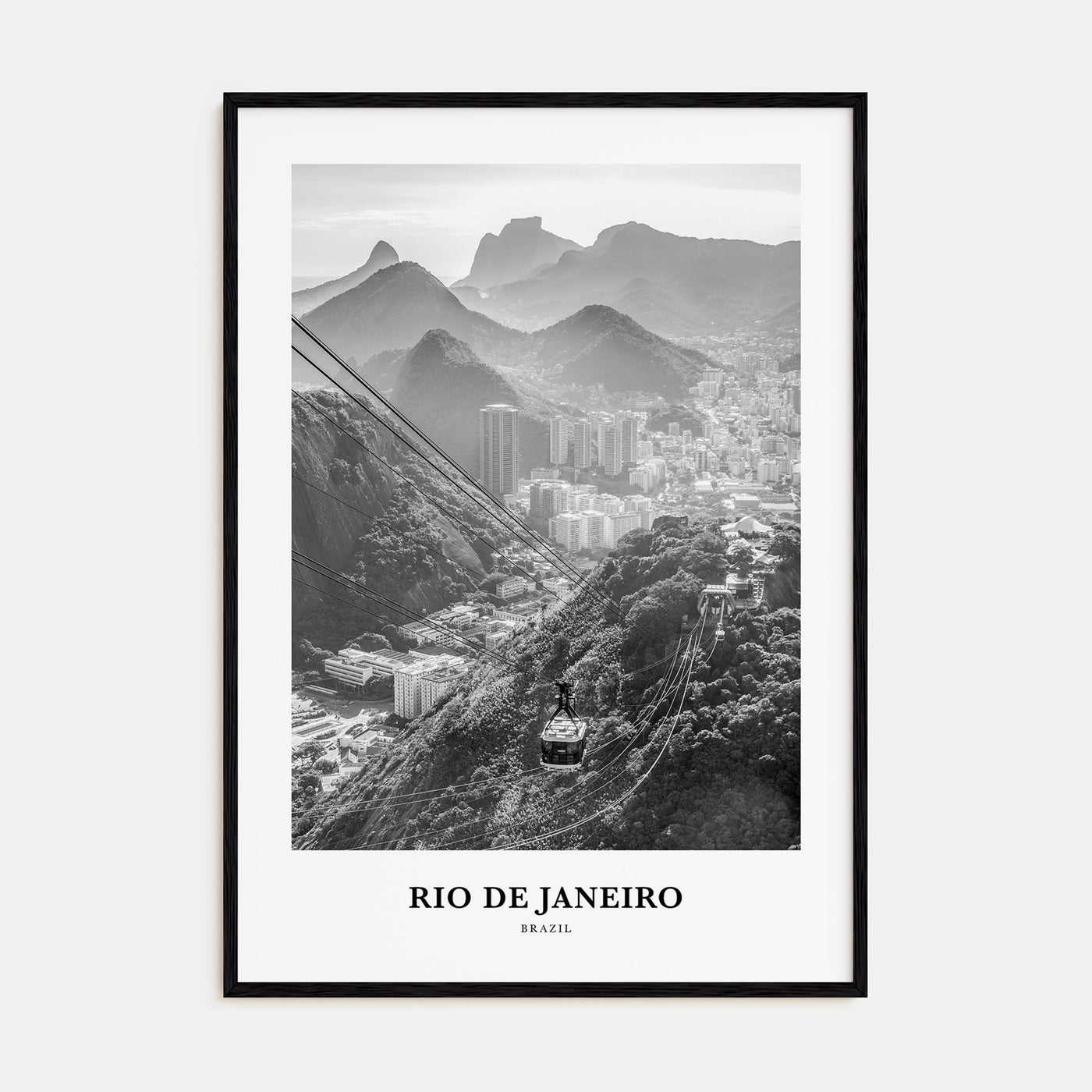 Rio de Janeiro Portrait B&W No 3 Poster