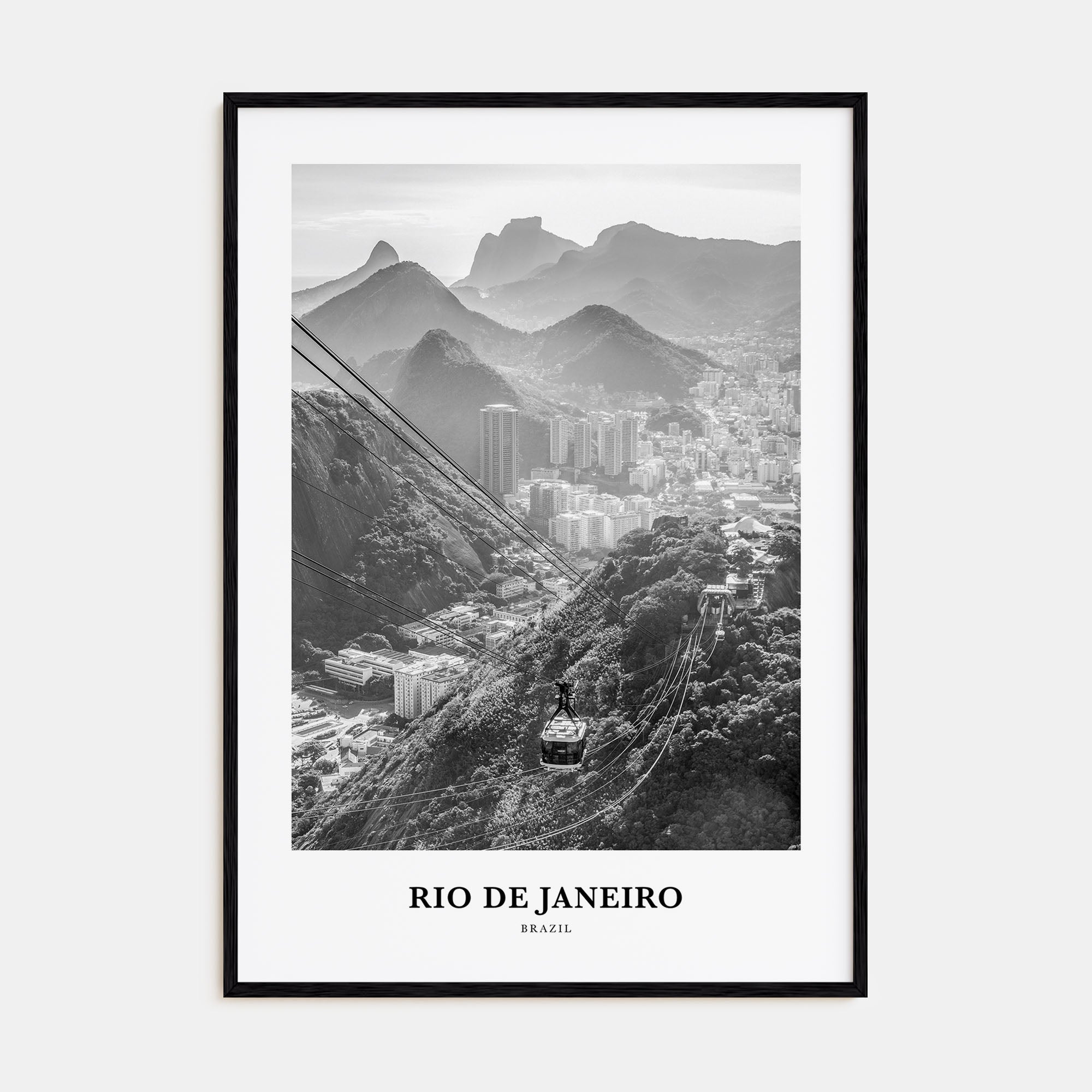 Rio de Janeiro Portrait B&W No 3 Poster