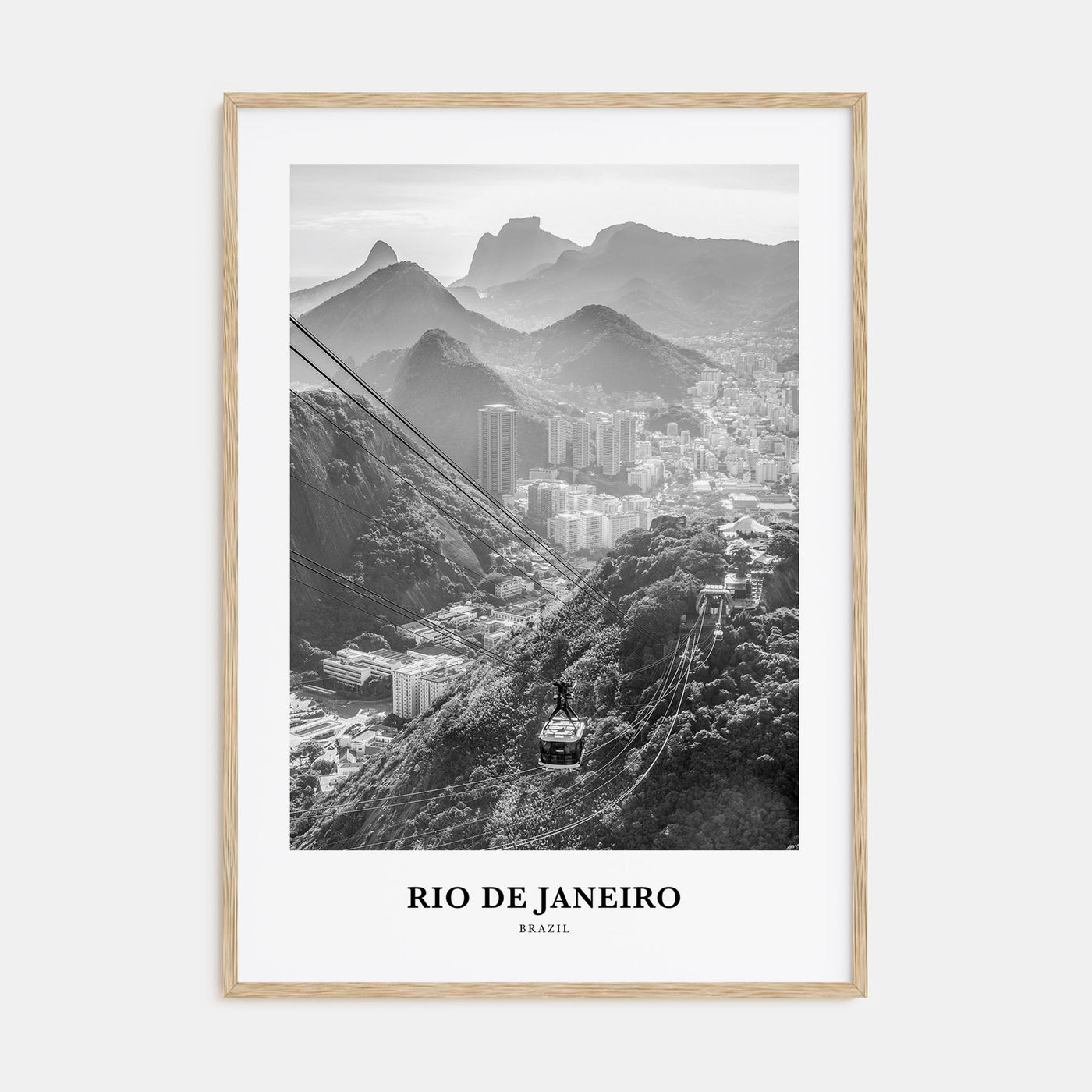 Rio de Janeiro Portrait B&W No 3 Poster