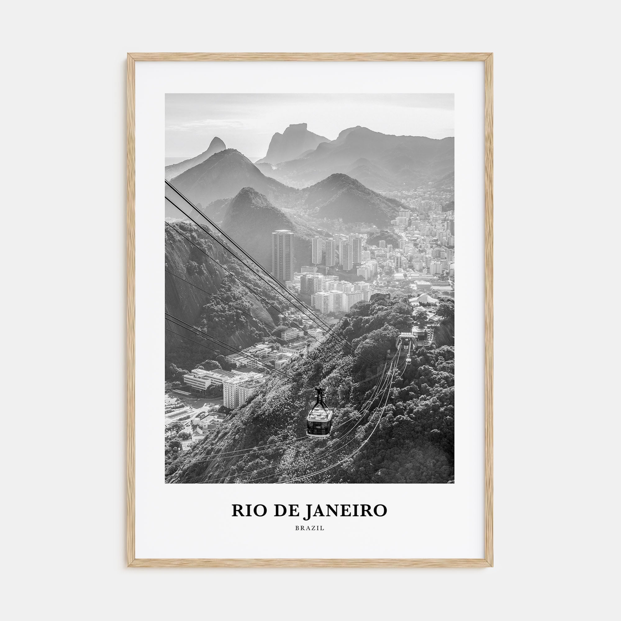 Rio de Janeiro Portrait B&W No 3 Poster