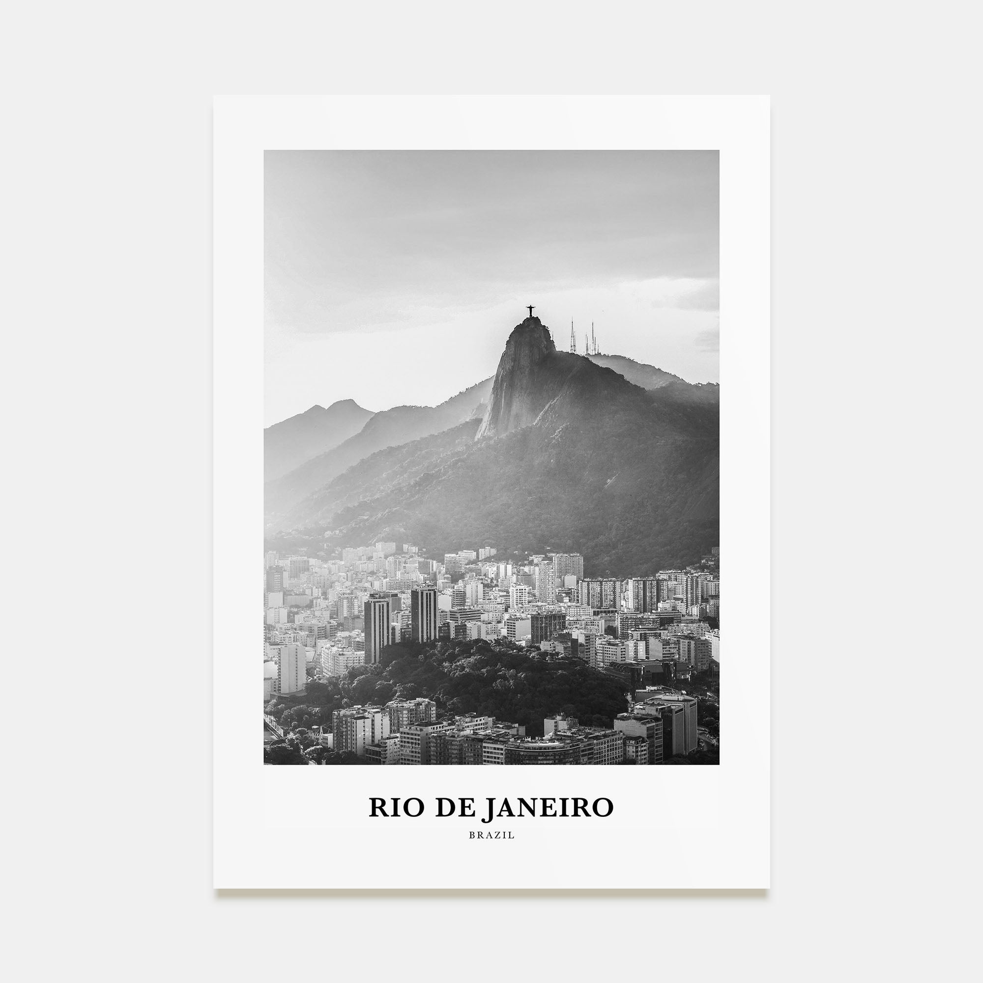 Rio de Janeiro Portrait B&W No 4 Poster