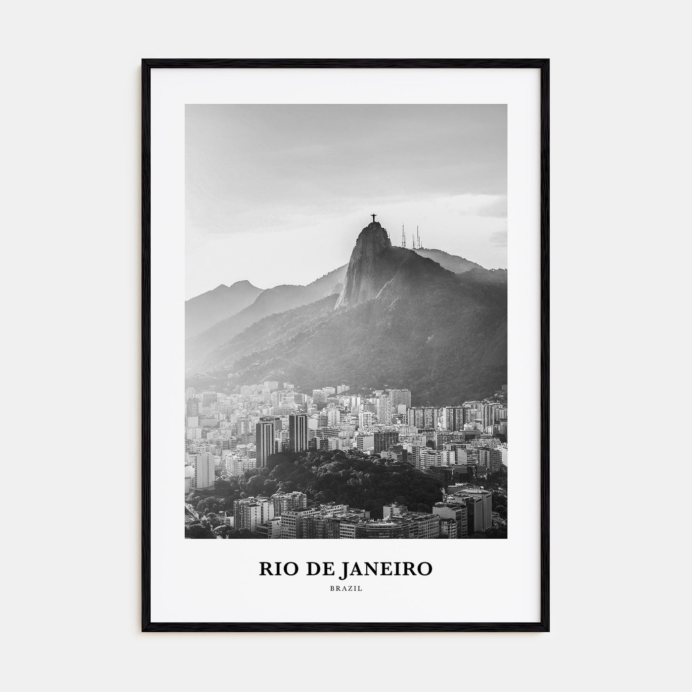 Rio de Janeiro Portrait B&W No 4 Poster