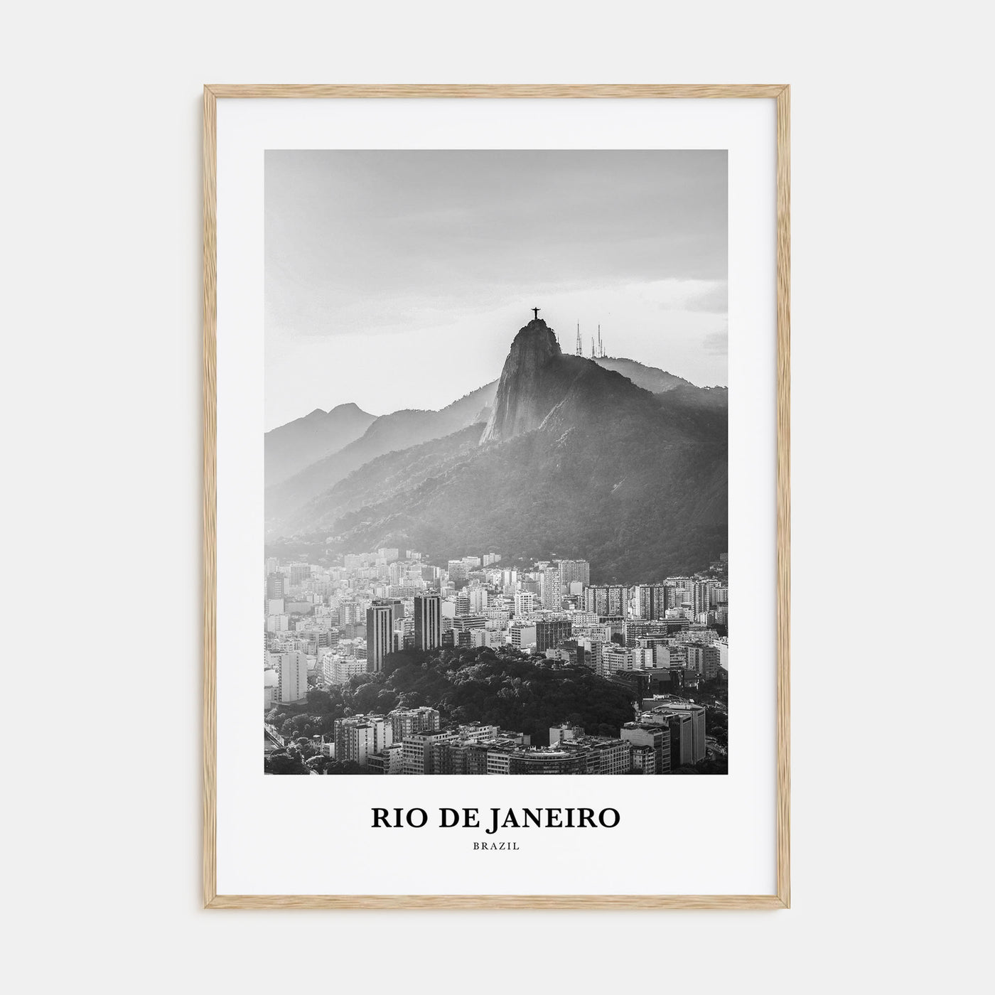Rio de Janeiro Portrait B&W No 4 Poster